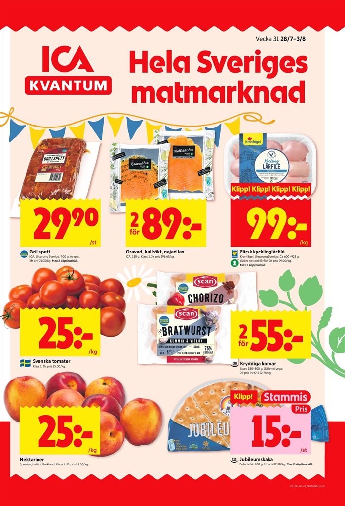 ica-kvantum - ICA Kvantum-reklambladet giltigt från 28/07 - 03/08