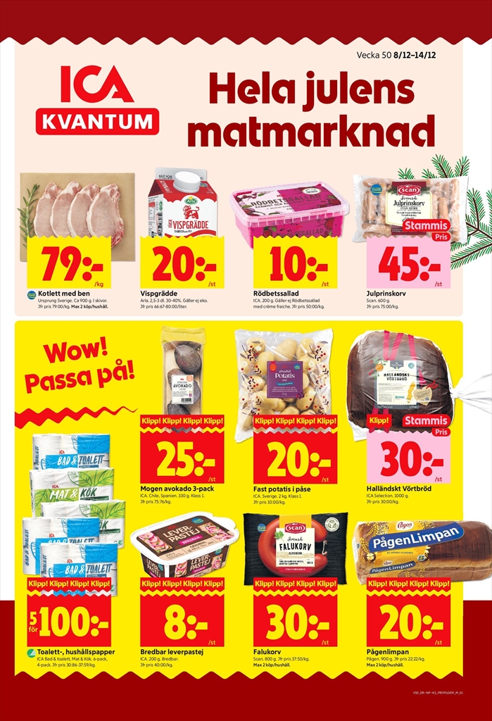 ica-kvantum - ICA Kvantum-reklambladet giltigt från 08/12 - 14/12