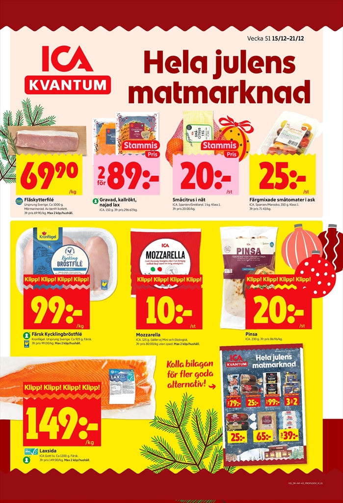 ica-kvantum - ICA Kvantum-reklambladet giltigt från 15/12 - 21/12