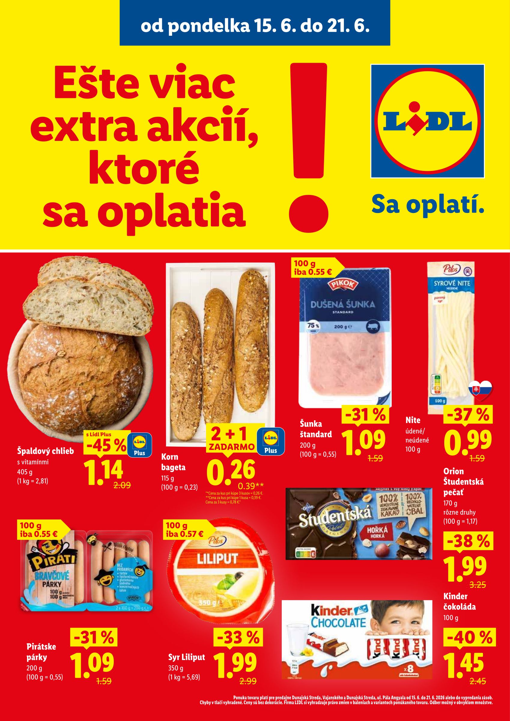 lidl - Nový Lidl - Špeciálne akcie leták od pondelka, 15.06.2026 do nedele, 21.06.2026