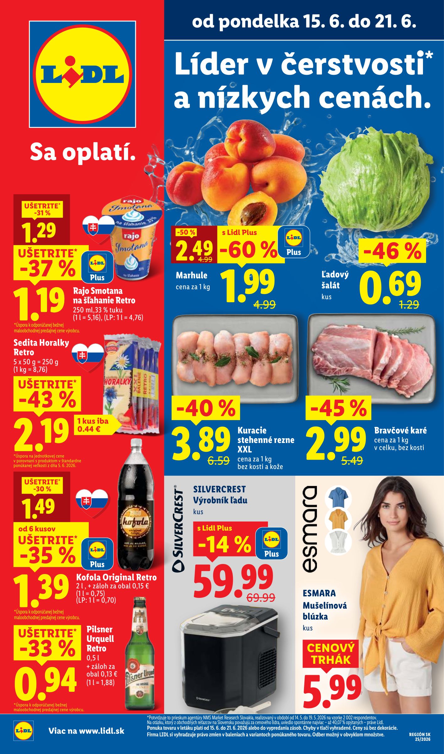 lidl - Nový Lidl leták od pondelka, 15.06.2026 do nedele, 21.06.2026