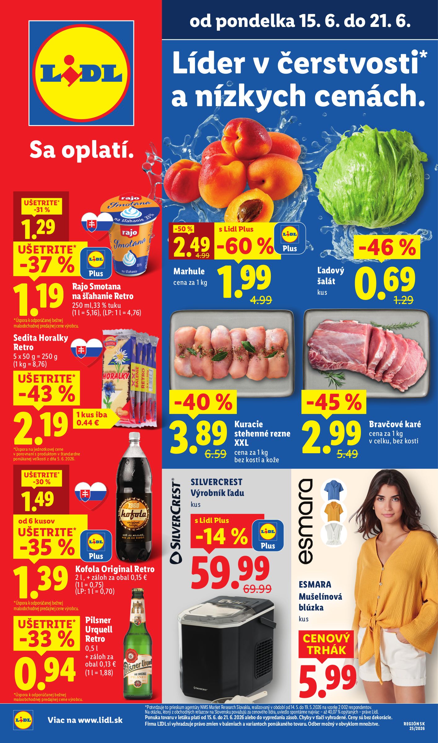 lidl - Aktuálny Lidl leták od pondelka, 15.06.2026 do nedele, 21.06.2026