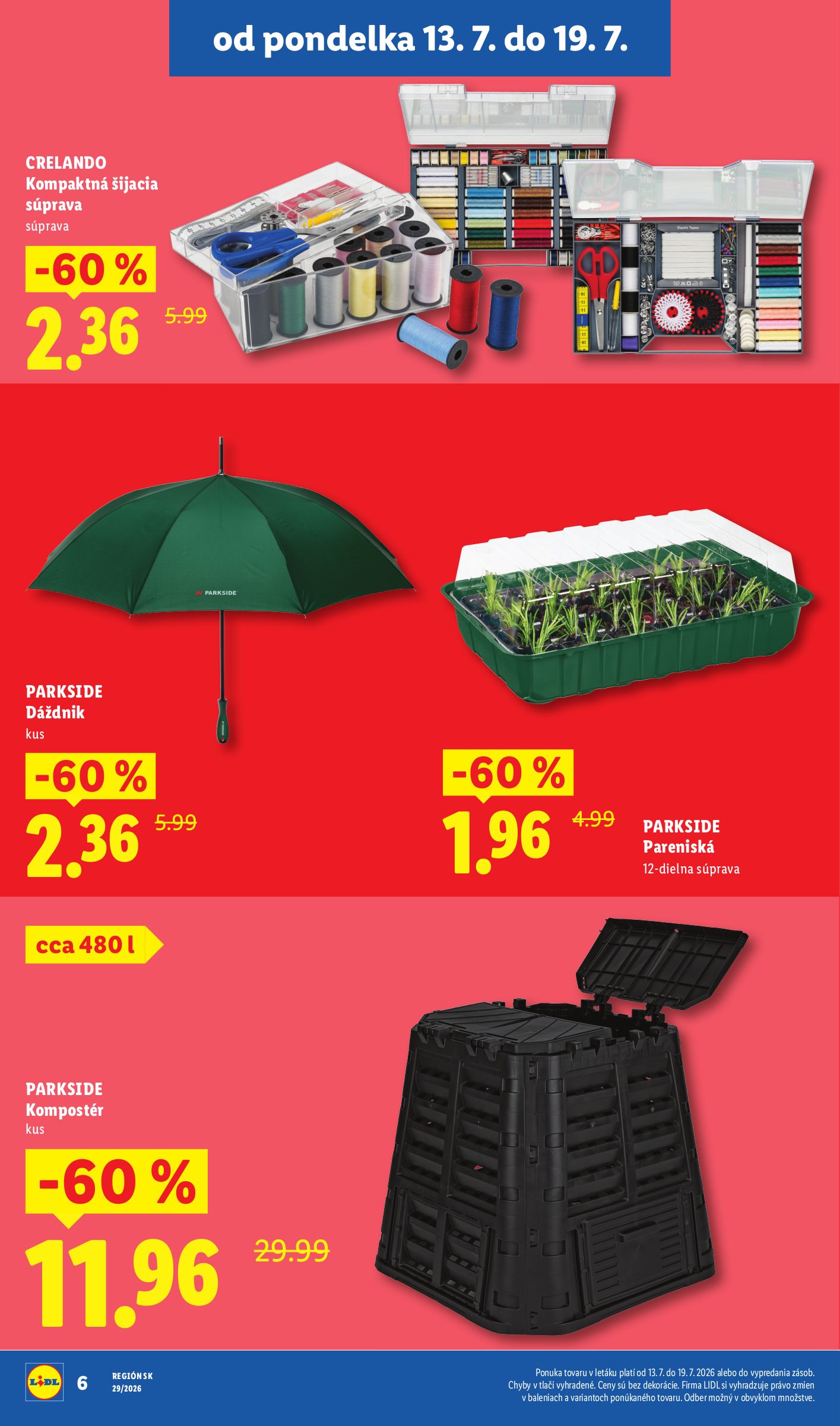 lidl - Nový Lidl - Extra Akcie leták od pondelka, 13.07.2026 do nedele, 19.07.2026 - page: 6