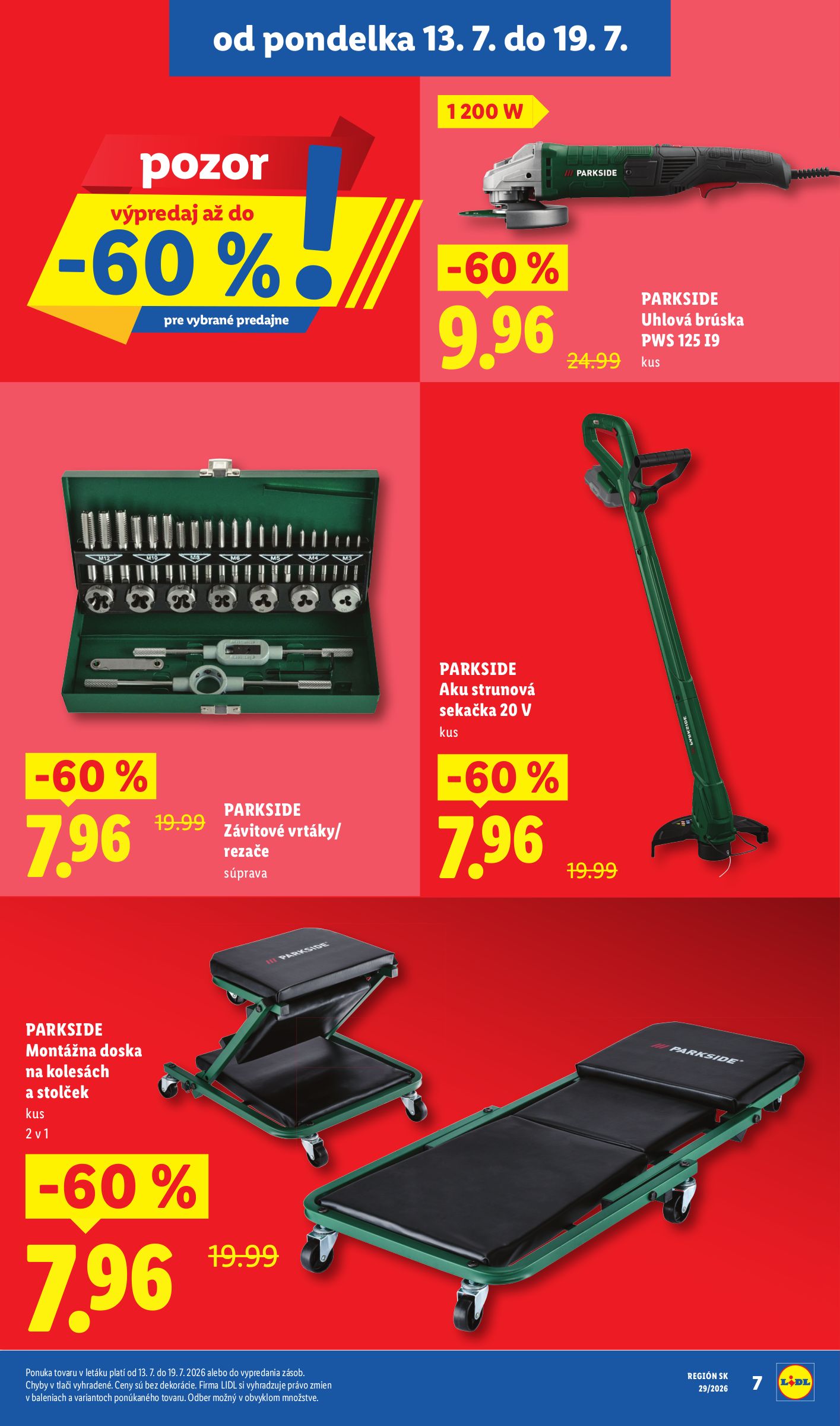 lidl - Nový Lidl - Extra Akcie leták od pondelka, 13.07.2026 do nedele, 19.07.2026 - page: 7