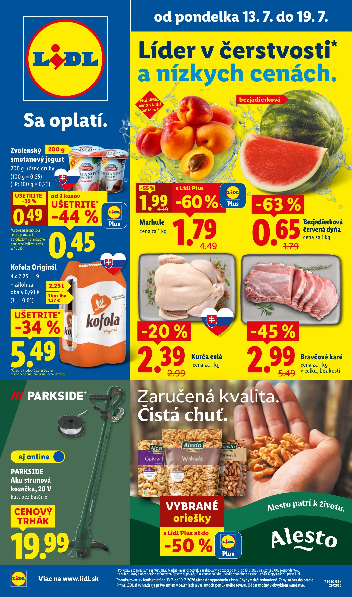lidl - Aktuálny Lidl leták od pondelka, 13.07.2026 do nedele, 19.07.2026