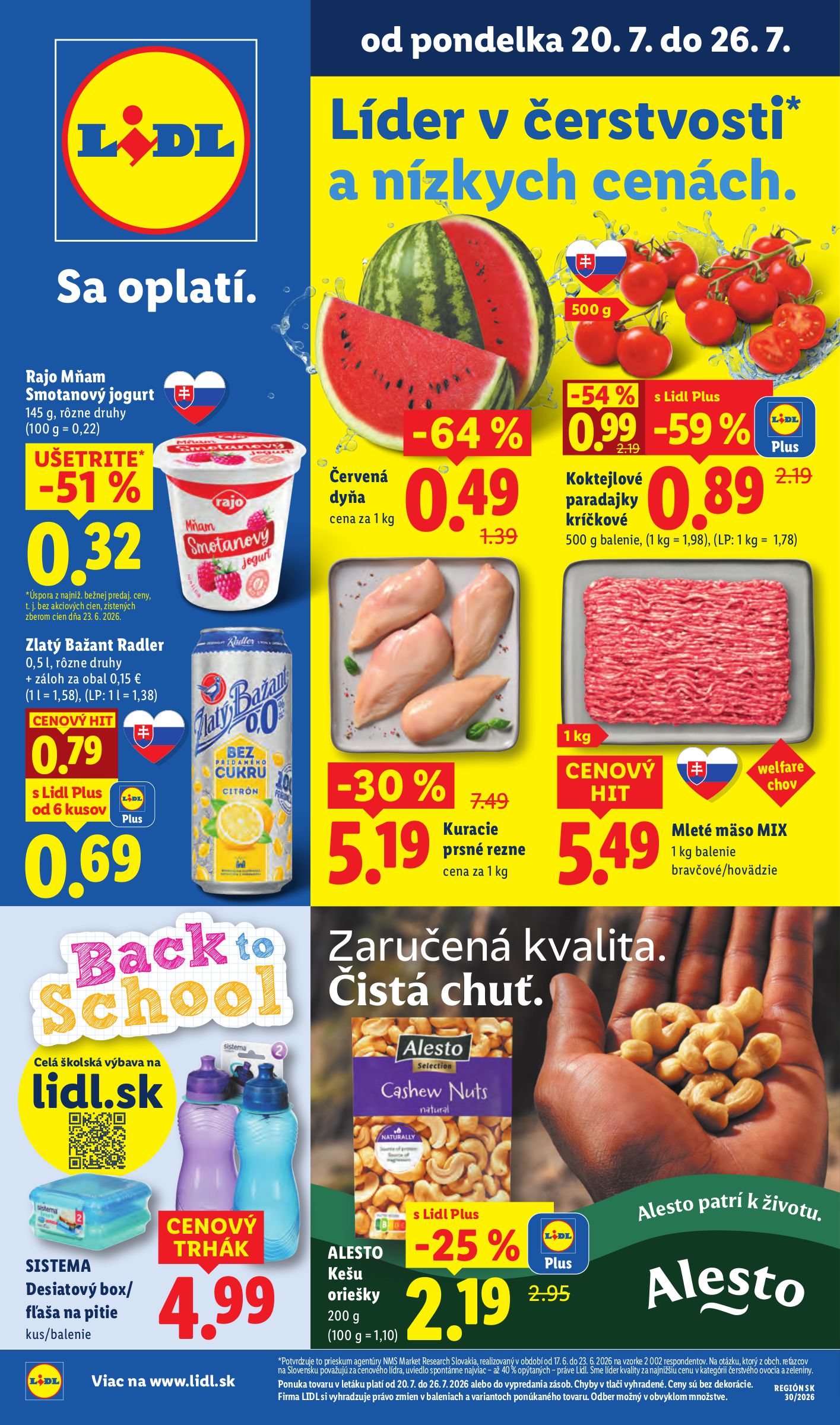 lidl - Nový Lidl leták od pondelka, 20.07.2026 do nedele, 26.07.2026