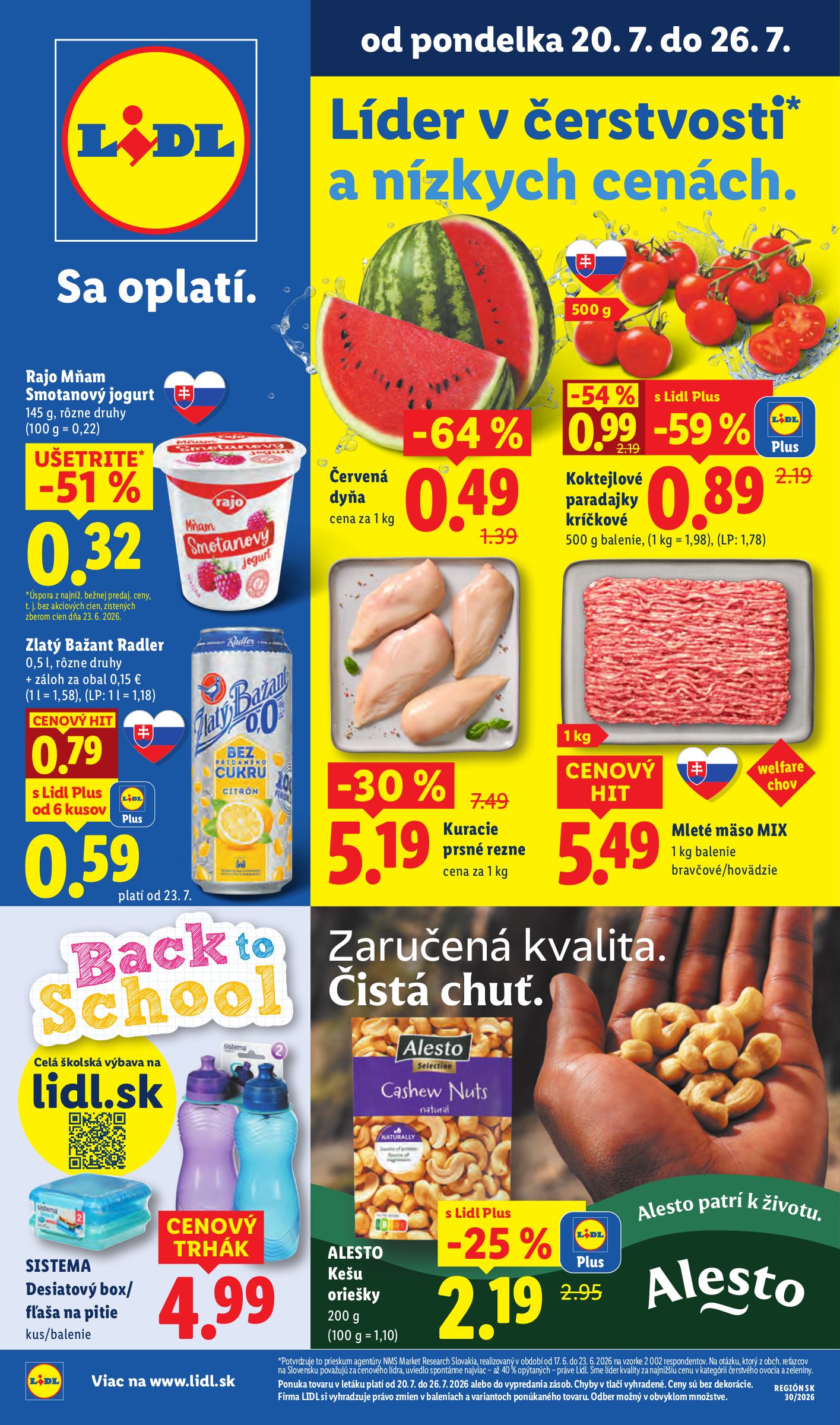 lidl - Aktuálny Lidl leták od pondelka, 20.07.2026 do nedele, 26.07.2026