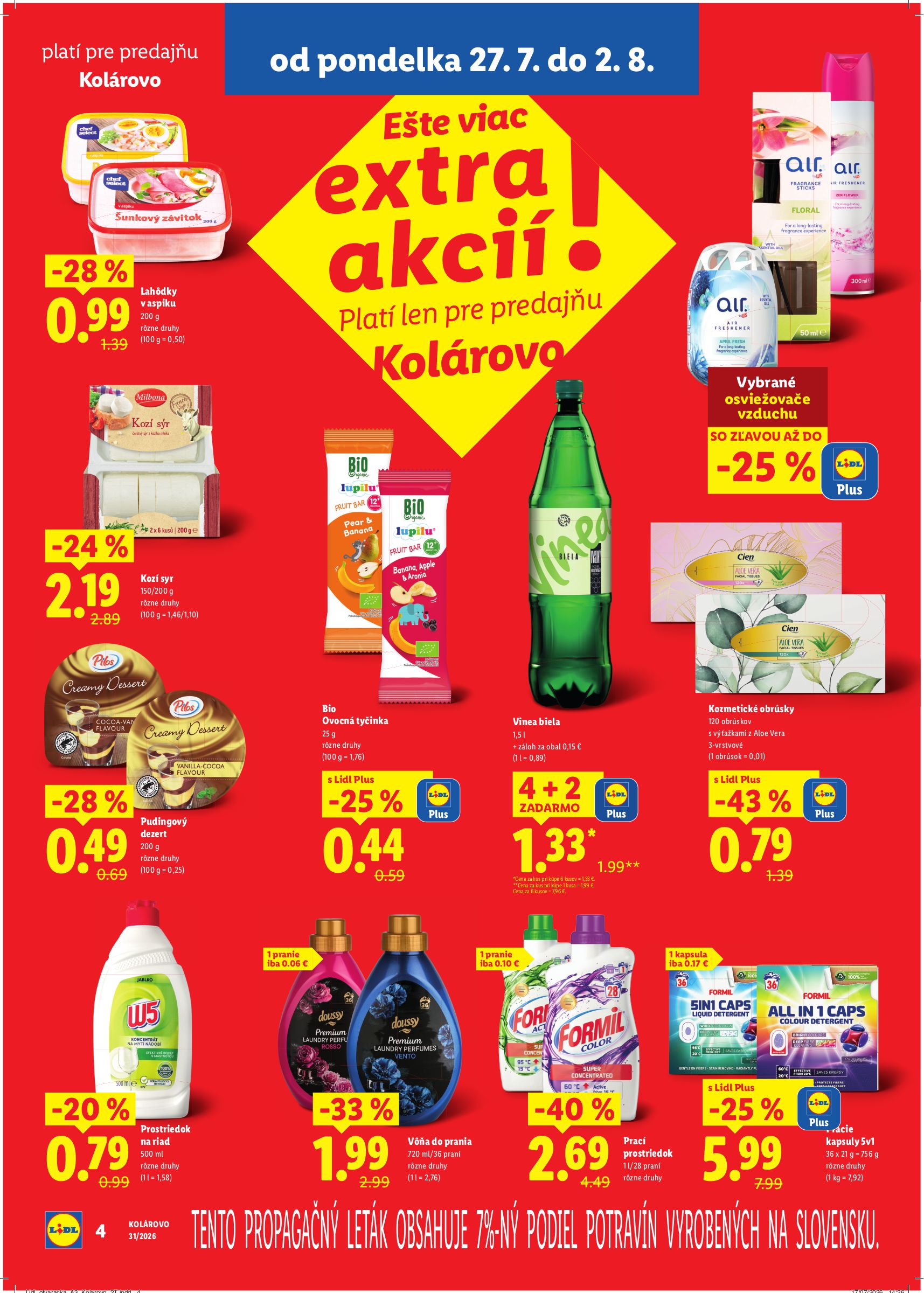 lidl - Nový Lidl - Nová predajňa Kolárovo leták od pondelka, 27.07.2026 do nedele, 02.08.2026 - page: 4