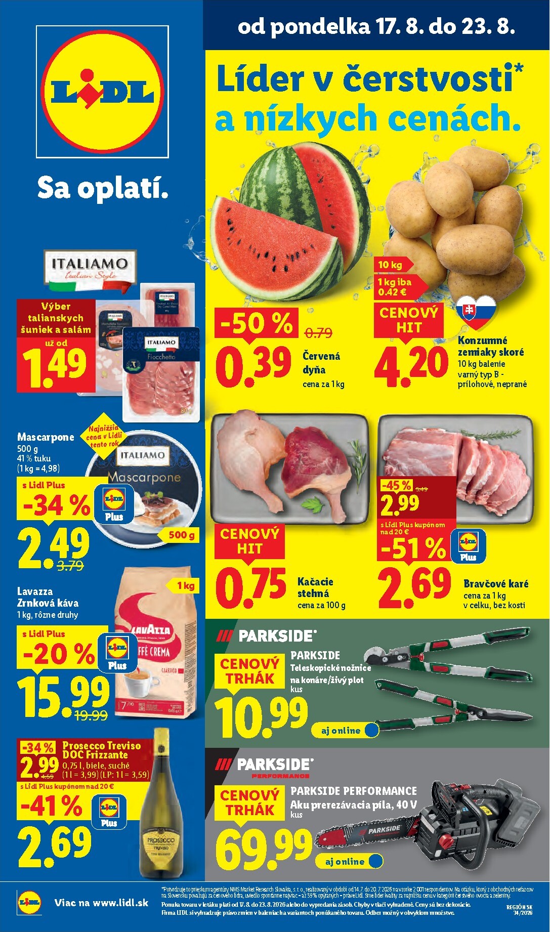 lidl - Nový Lidl leták od pondelka, 17.08.2026 do nedele, 23.08.2026 - page: 1