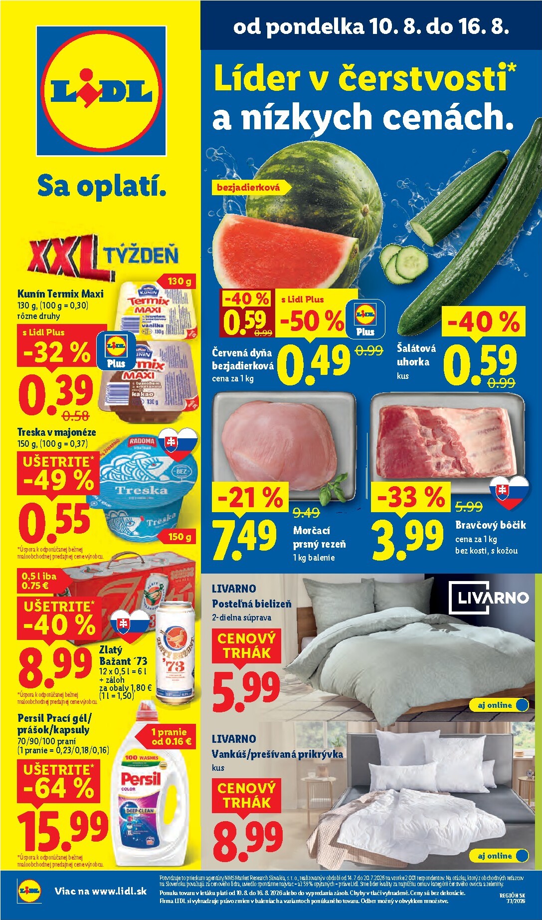 lidl - Aktuálny Lidl leták od pondelka, 10.08.2026 do nedele, 16.08.2026