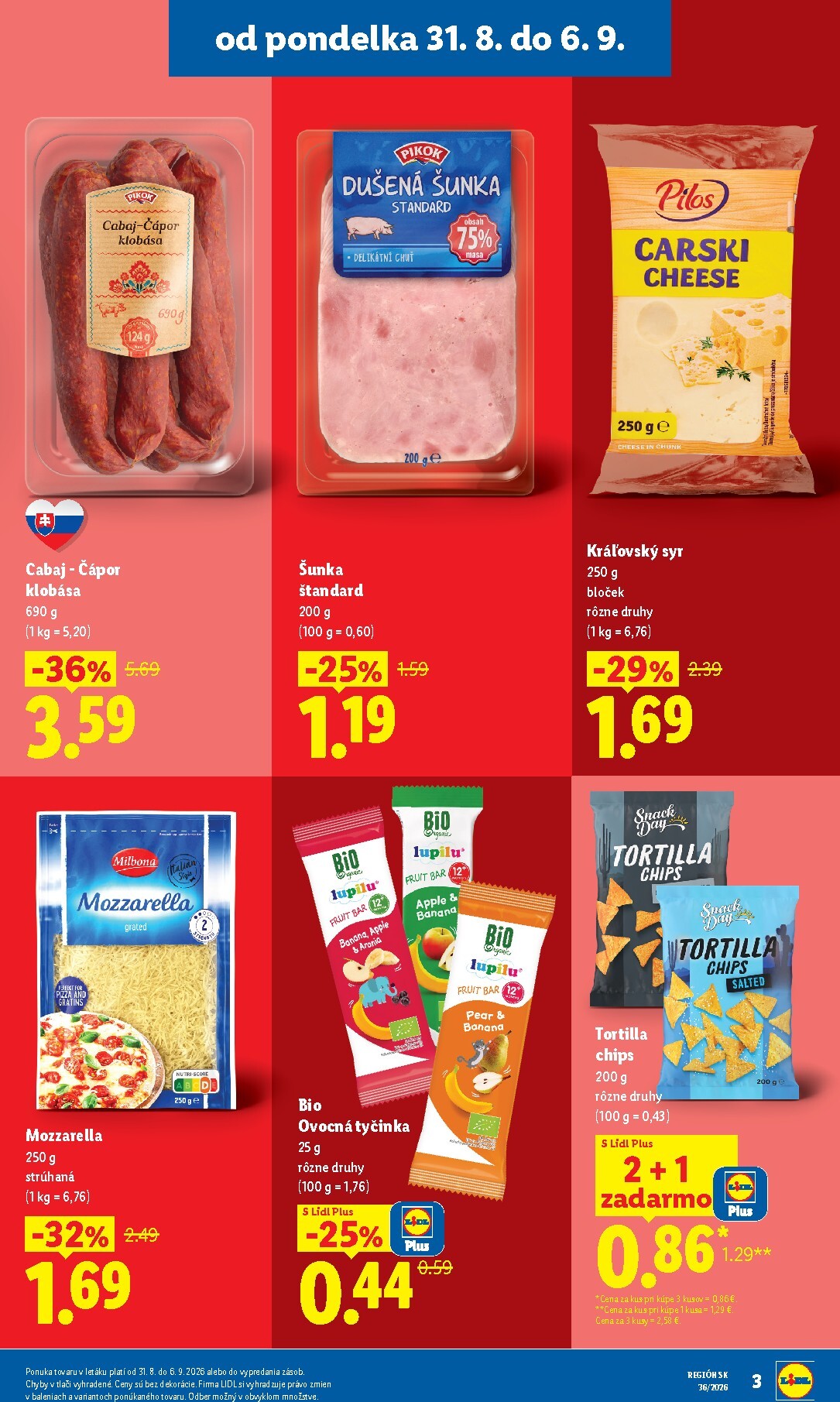 lidl - Aktuálny Lidl - Ešte viac extra akcií leták od pondelka, 31.08.2026 do nedele, 06.09.2026 - page: 3