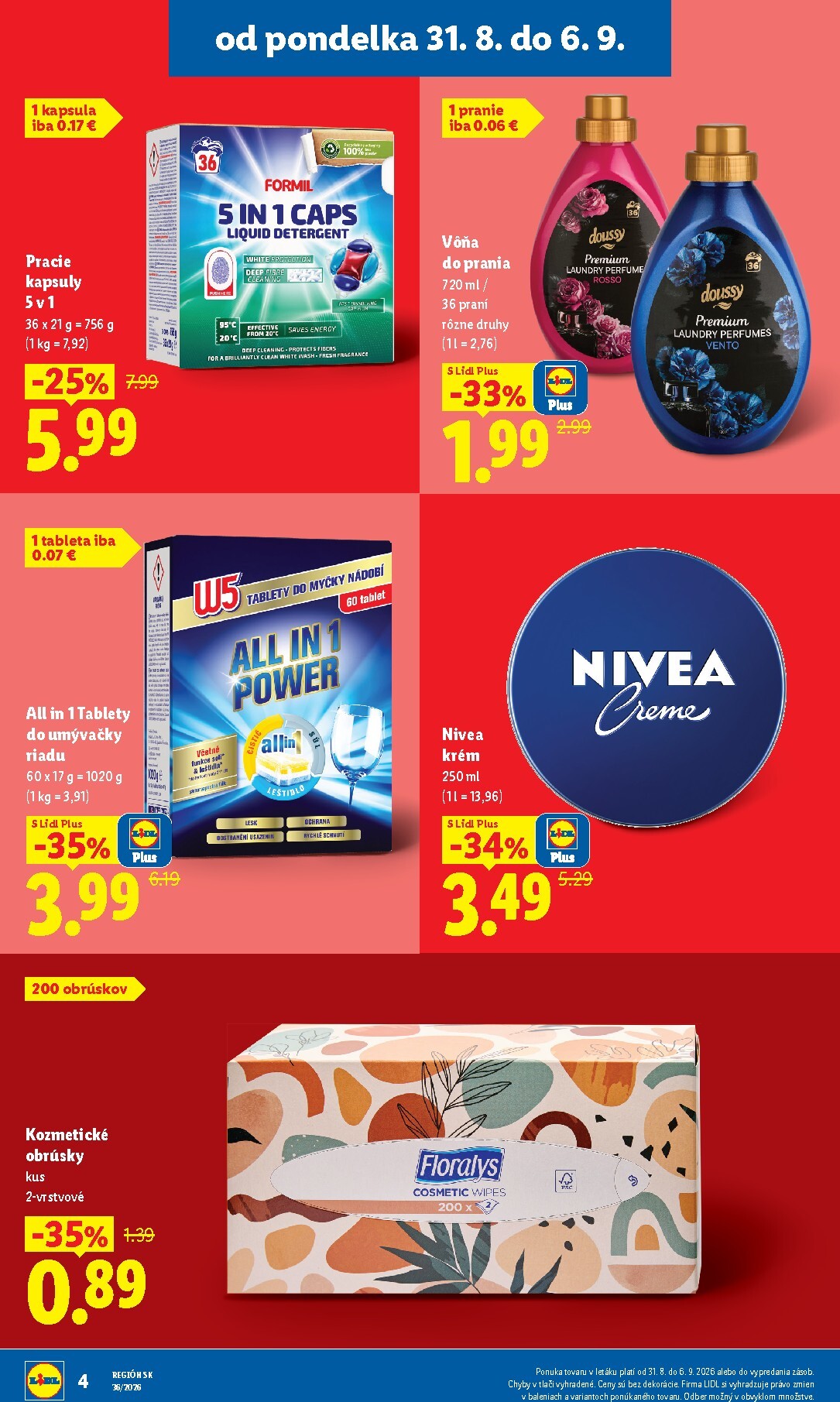 lidl - Aktuálny Lidl - Ešte viac extra akcií leták od pondelka, 31.08.2026 do nedele, 06.09.2026 - page: 4