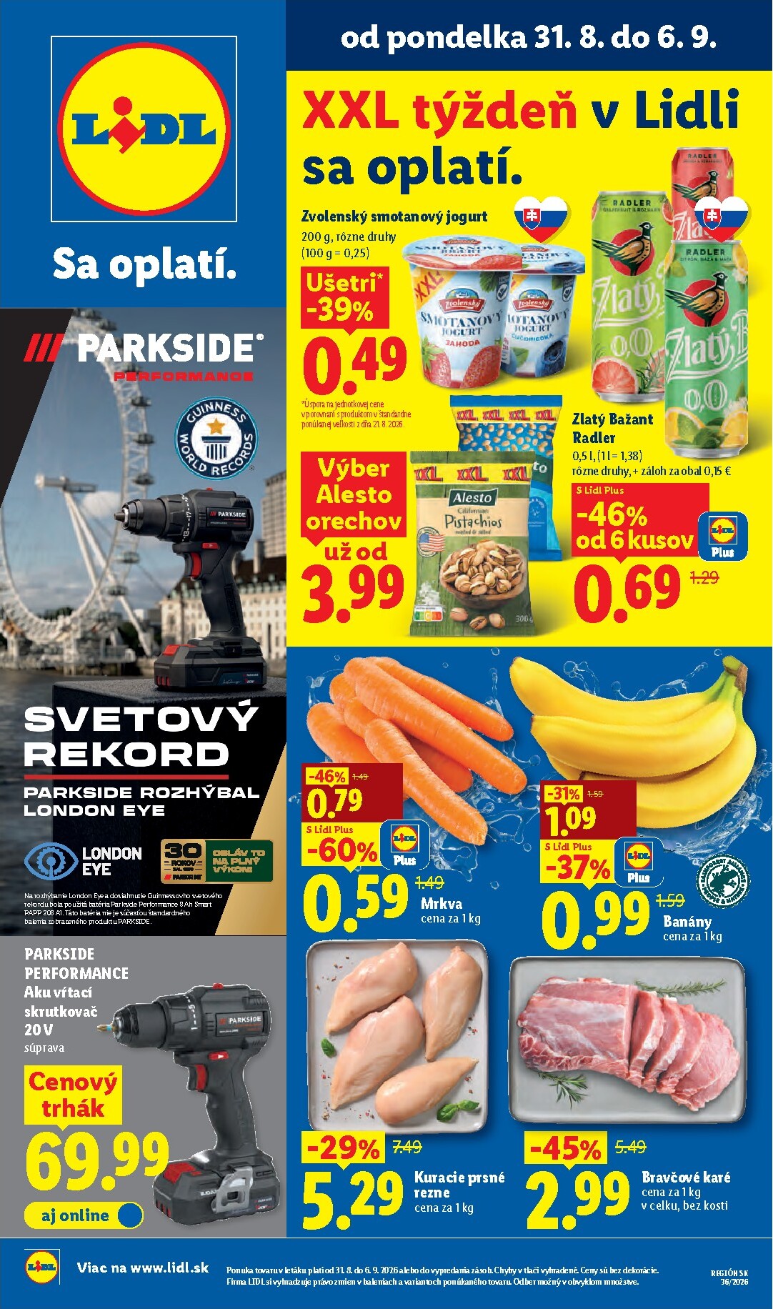 lidl - Aktuálny Lidl leták od pondelka, 31.08.2026 do nedele, 06.09.2026