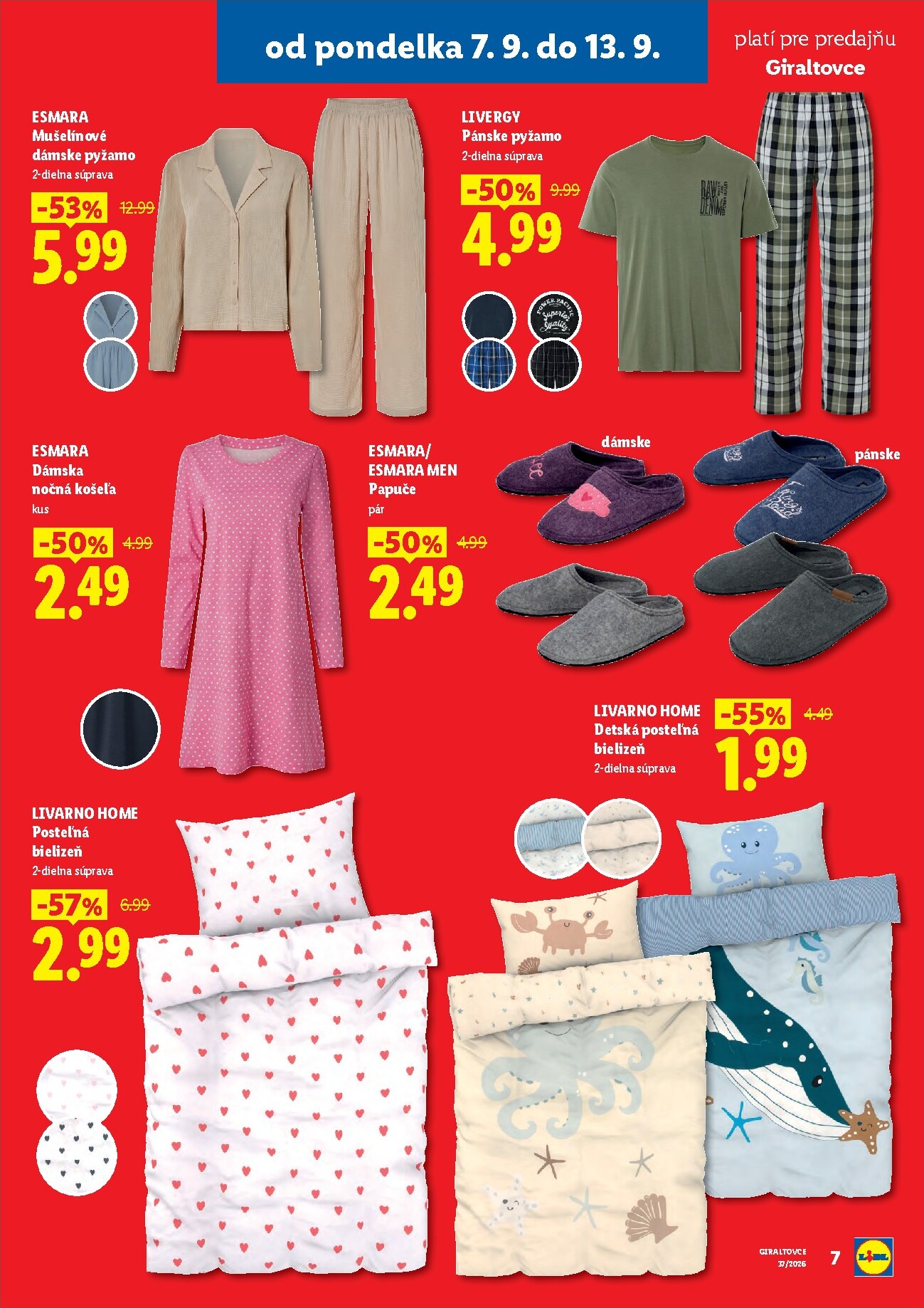 lidl - Aktuálny Lidl - Nová predajňa v Giraltovce leták od pondelka, 07.09.2026 do nedele, 13.09.2026 - page: 7
