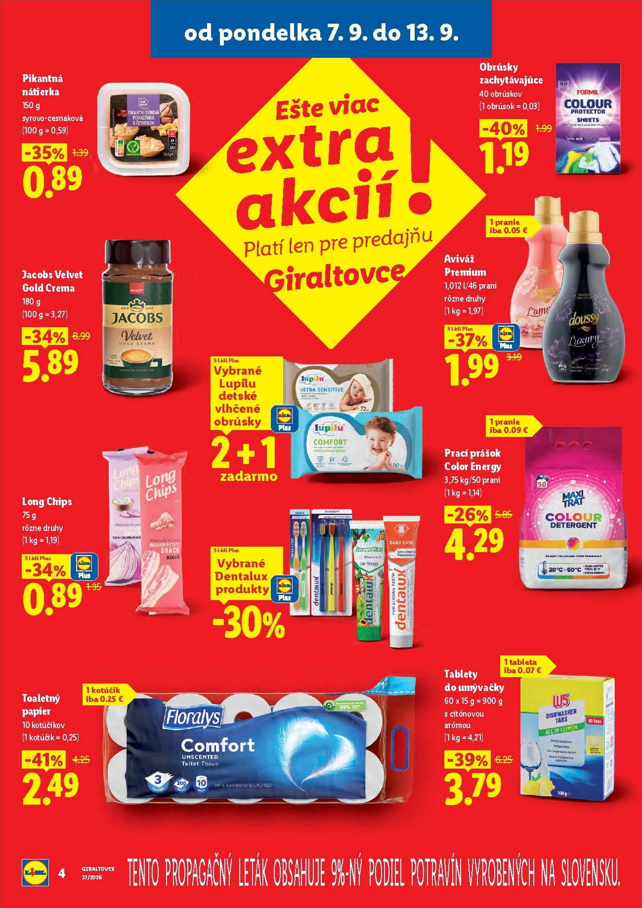 lidl - Aktuálny Lidl - Nová predajňa v Giraltovce leták od pondelka, 07.09.2026 do nedele, 13.09.2026 - page: 4