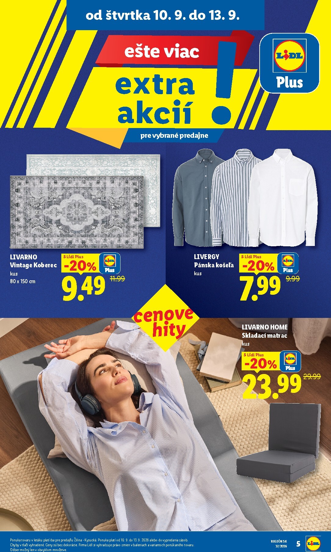 lidl - Aktuálny Lidl - Ešte viac extra akcií leták od štvrtka, 10.09.2026 do nedele, 13.09.2026 - page: 5