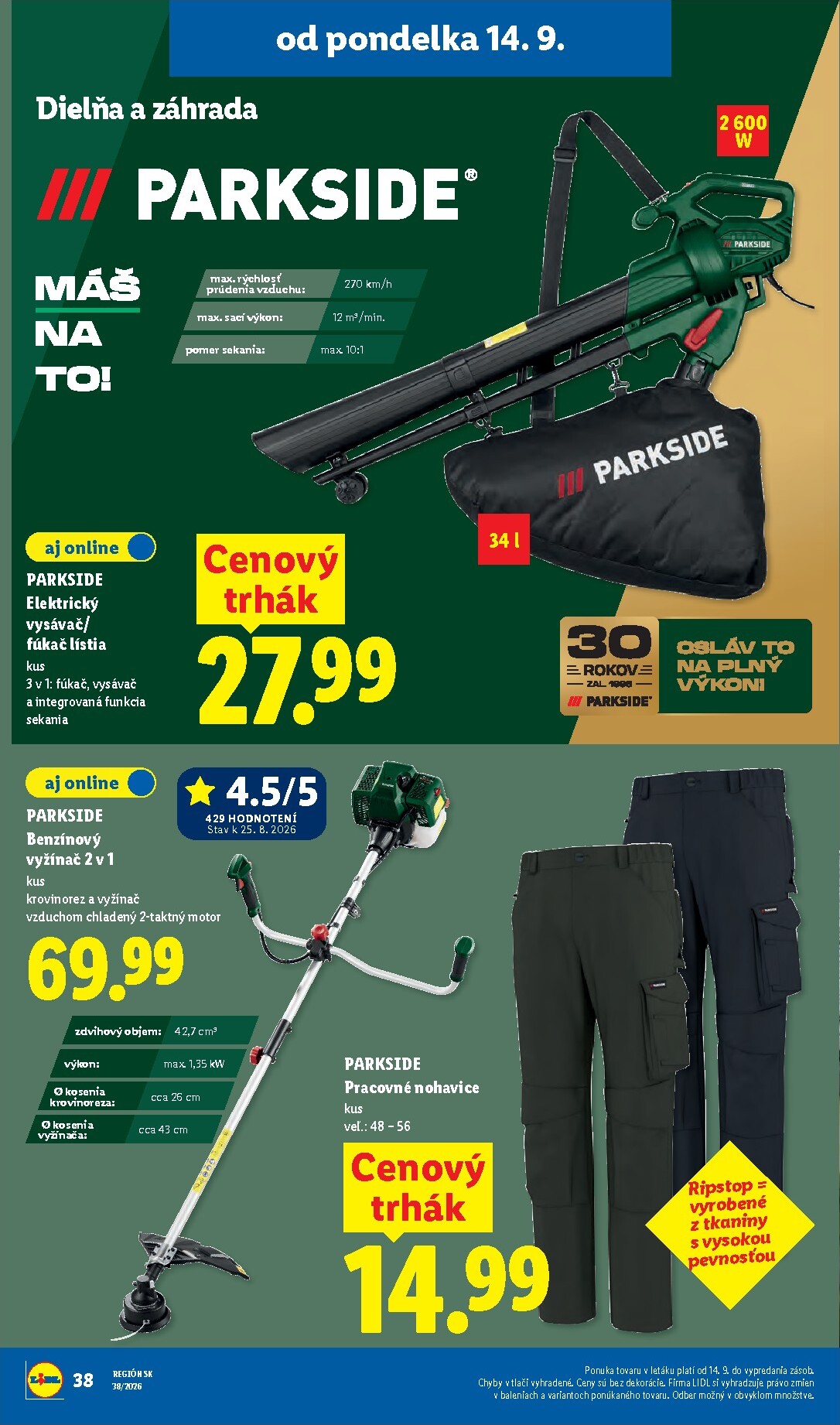 lidl - Nový Lidl leták od pondelka, 14.09.2026 do nedele, 20.09.2026 - page: 54