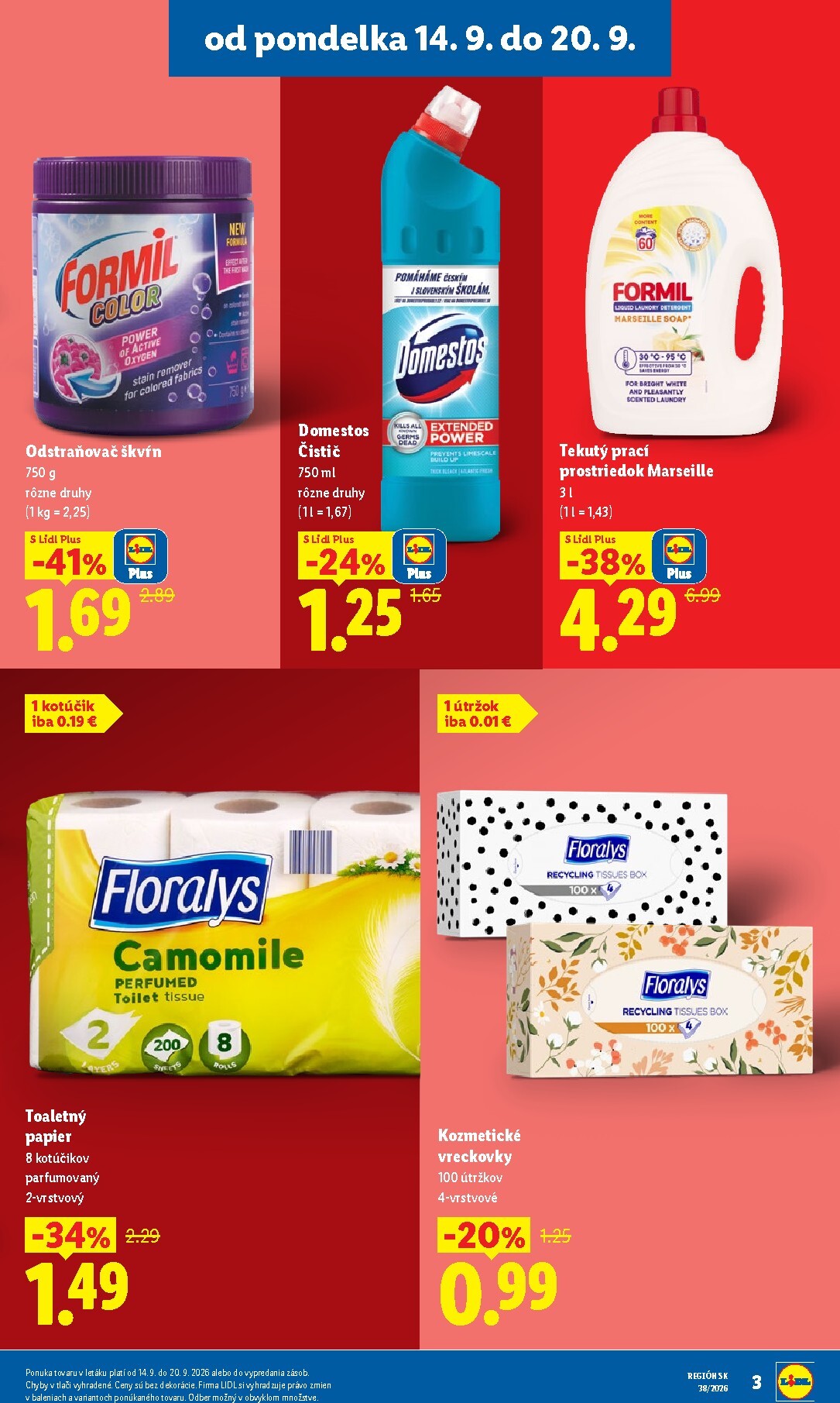 lidl - Aktuálny Lidl - Extra akcie pre vybrané predajne leták od pondelka, 14.09.2026 do nedele, 20.09.2026 - page: 3