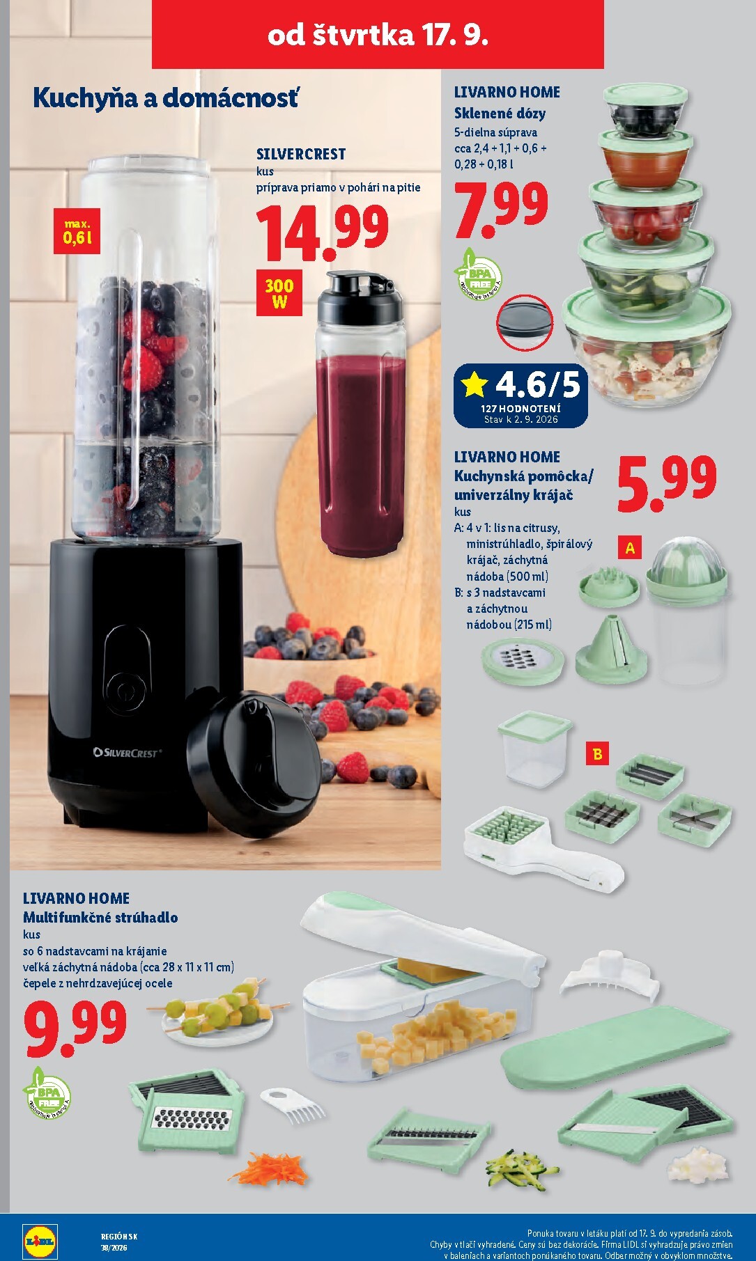 lidl - Aktuálny Lidl leták od pondelka, 14.09.2026 do nedele, 20.09.2026 - page: 104