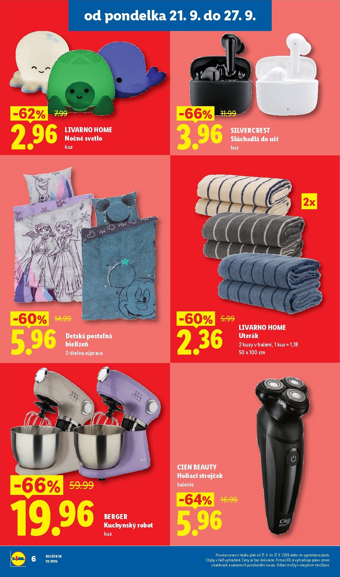 lidl - Nový Lidl - Ešte viac extra akcií leták od pondelka, 21.09.2026 do nedele, 27.09.2026 - page: 6