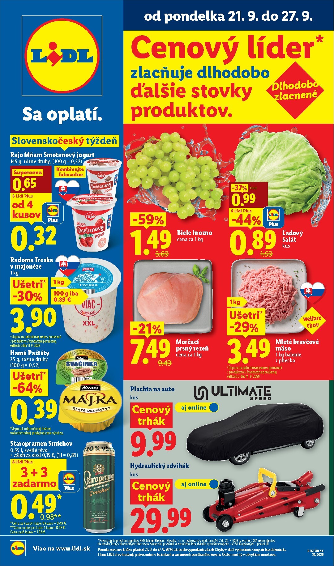 lidl - Nový Lidl leták od pondelka, 21.09.2026 do nedele, 27.09.2026 - page: 1