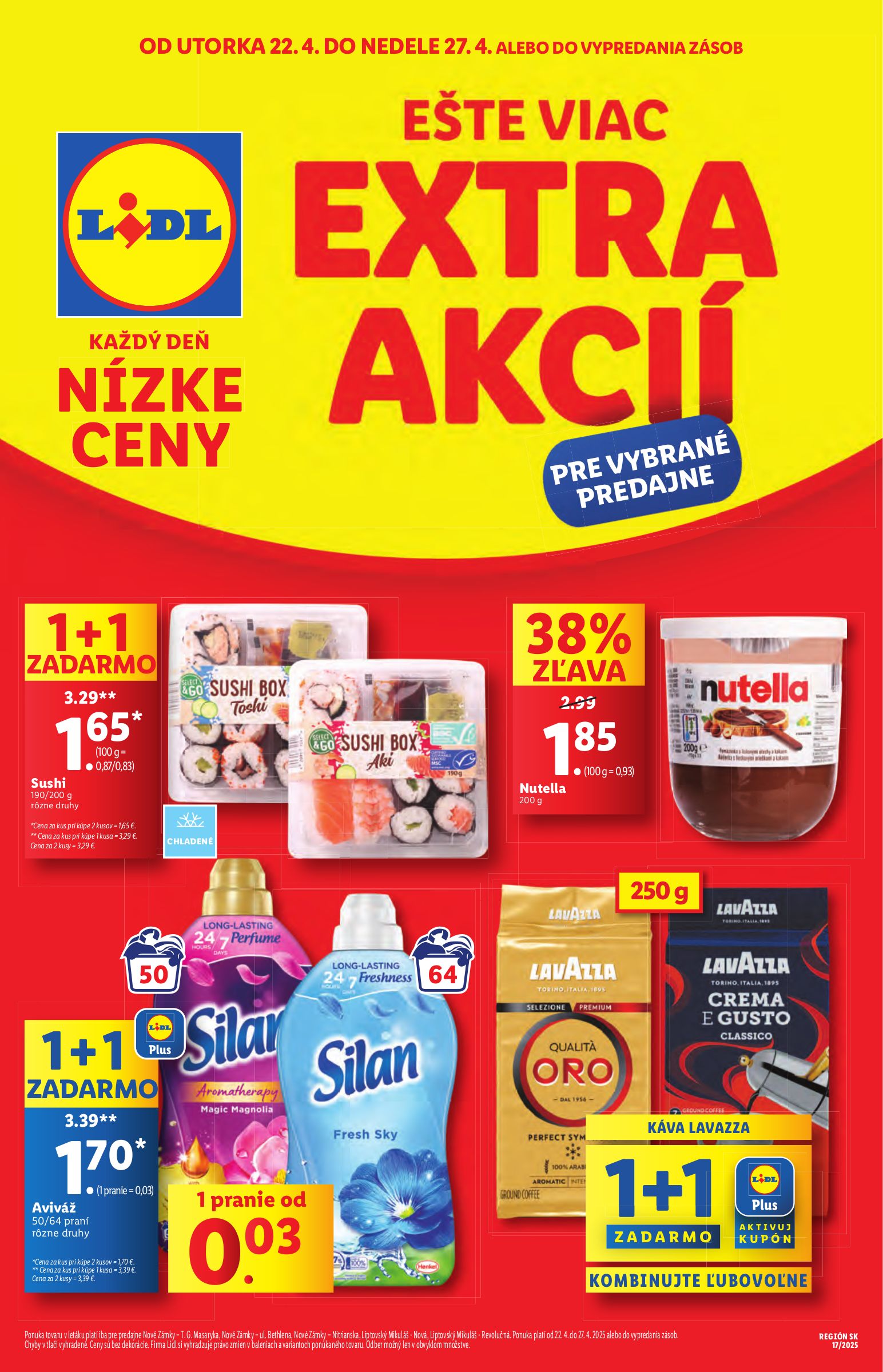 lidl - Lidl - Špeciálne akcie - vybrané predajne leták platný od 22.04. - 27.04.