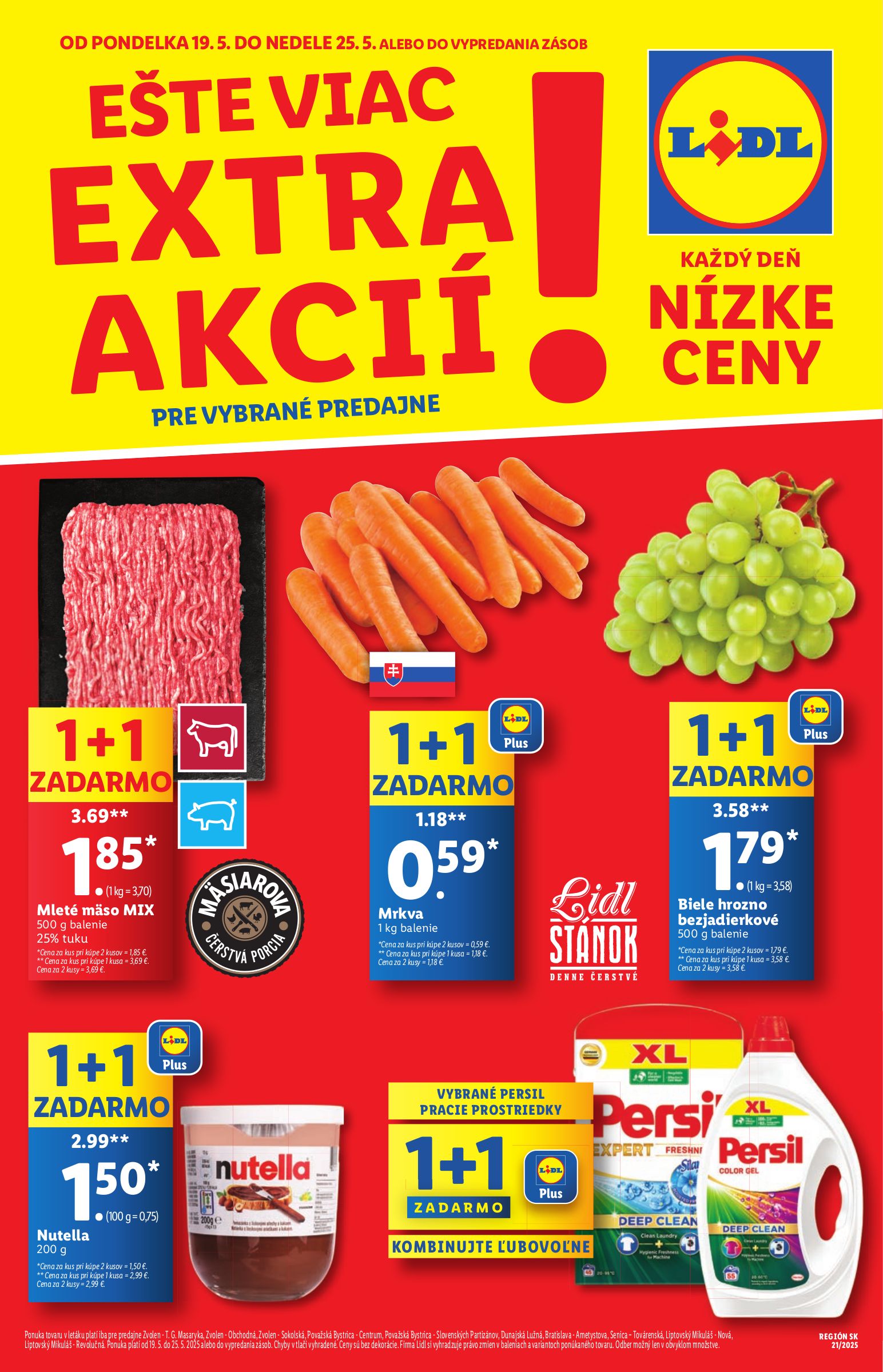lidl - Lidl - Extra akcie pre vybrané predajne leták platný od 19.05. - 25.05.