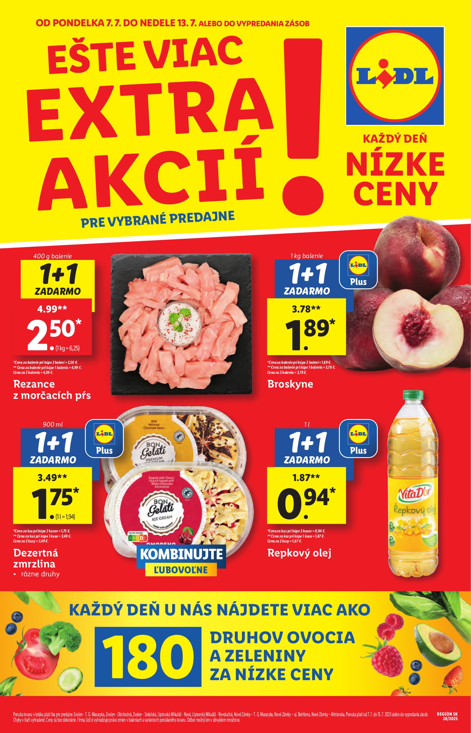 lidl - Leták Lidl - Extra akcie pre vybrané predajne platný od 07.07. do 13.07.