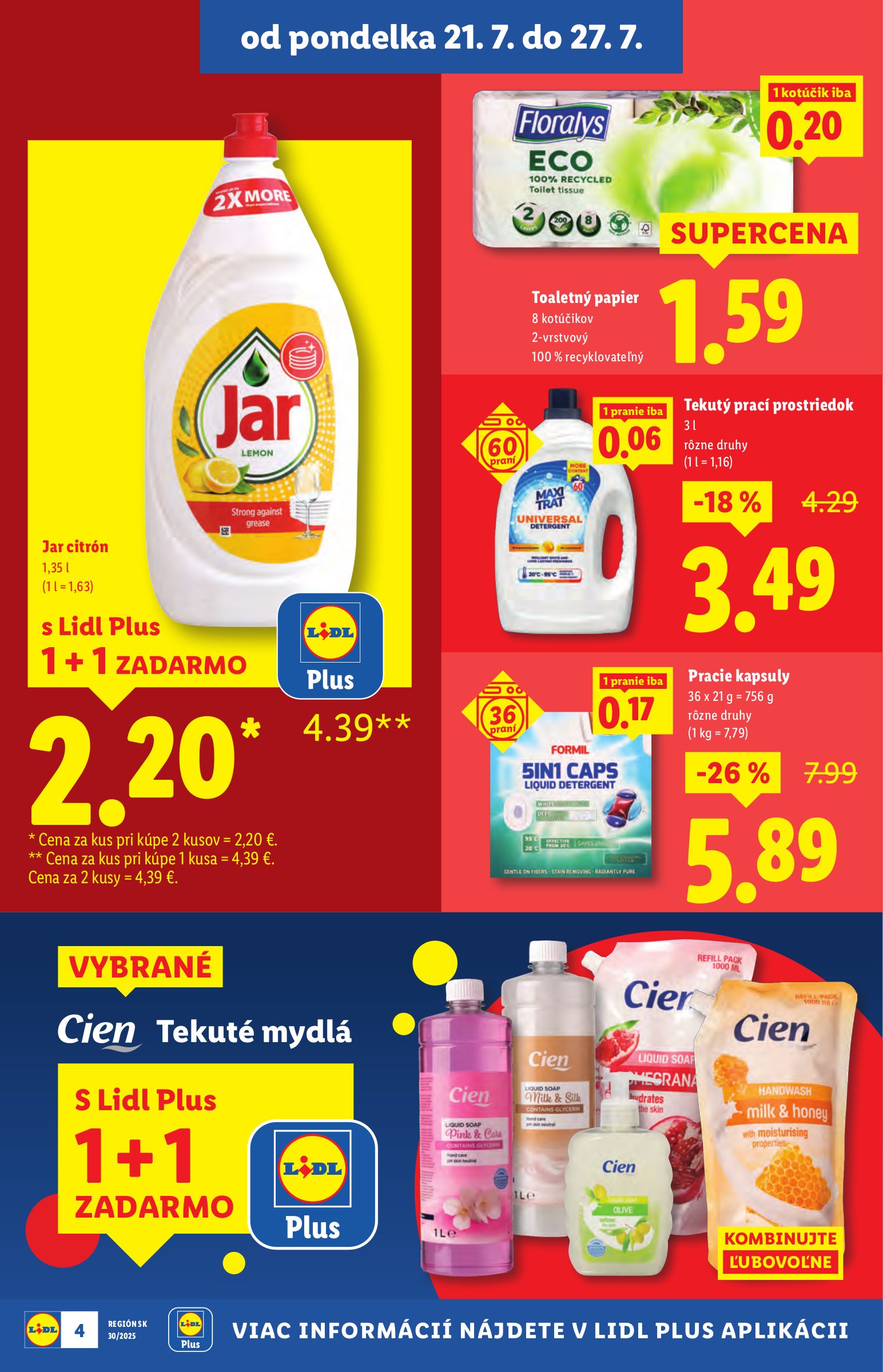 lidl - Leták Lidl - Špeciálne akcie - vybrané predajne platný od 21.07. do 27.07. - page: 4
