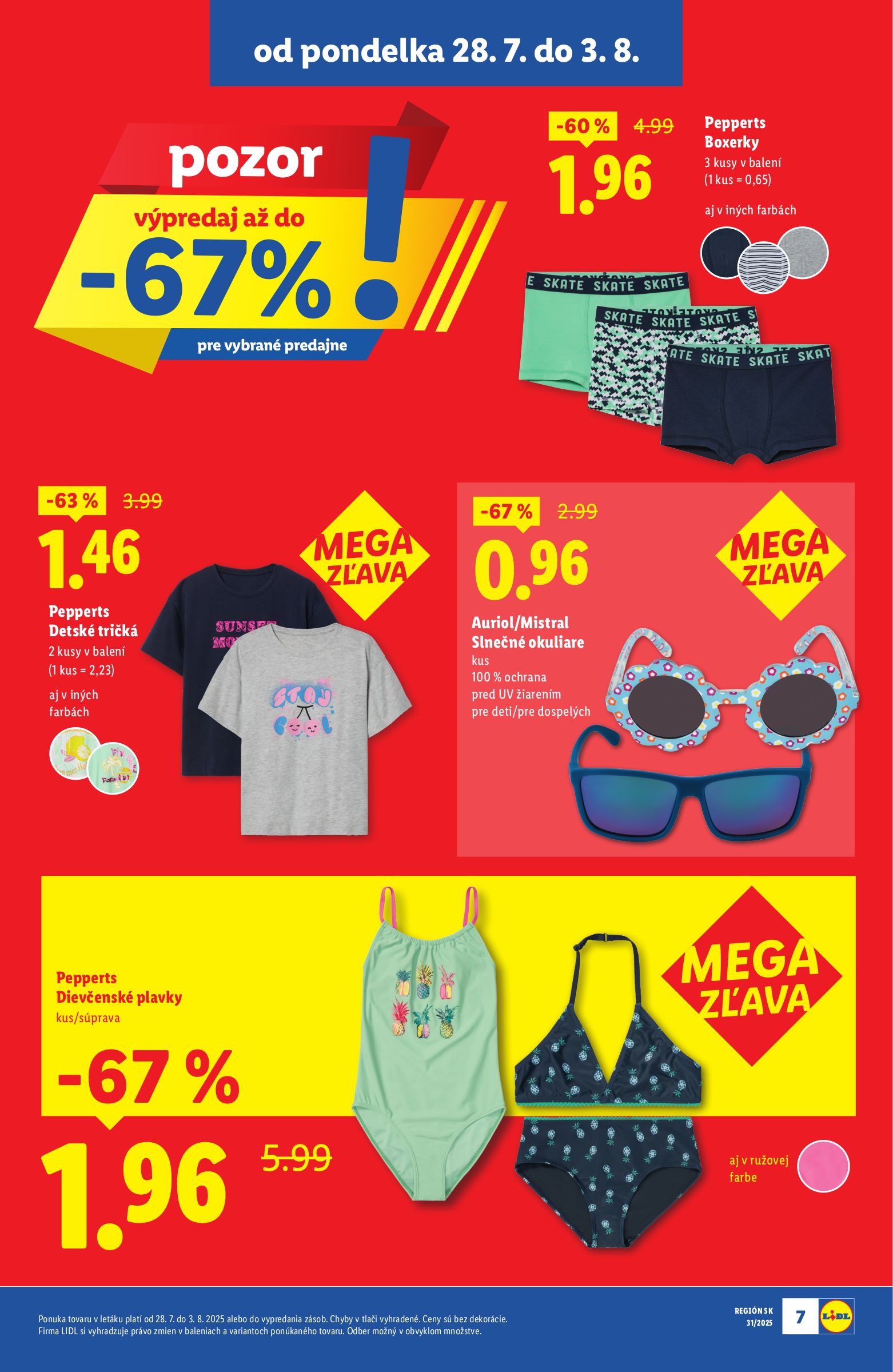lidl - Leták Lidl - Špeciálne akcie - vybrané predajne platný od 28.07. do 03.08. - page: 7