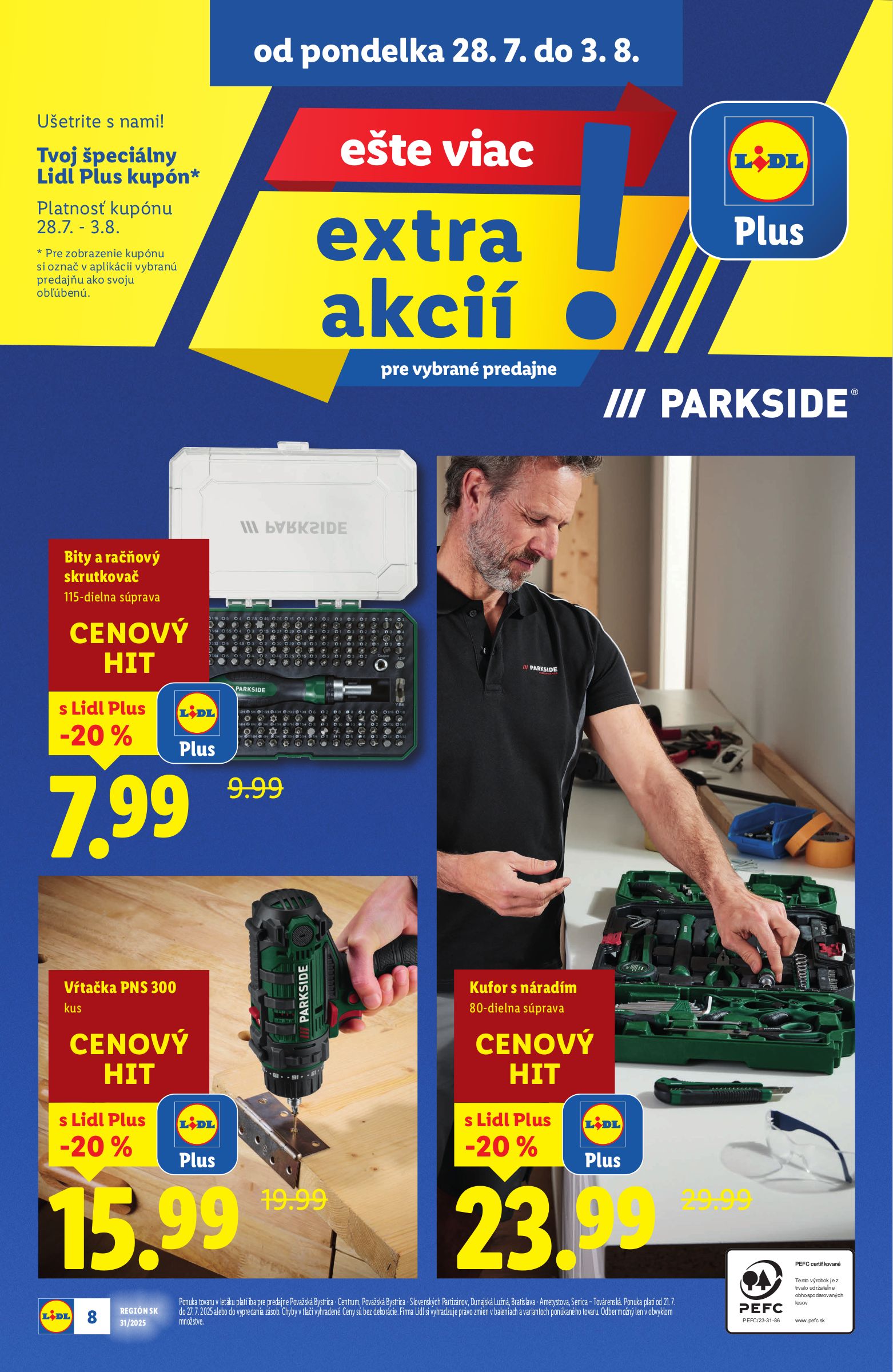 lidl - Leták Lidl - Špeciálne akcie - vybrané predajne platný od 28.07. do 03.08. - page: 8
