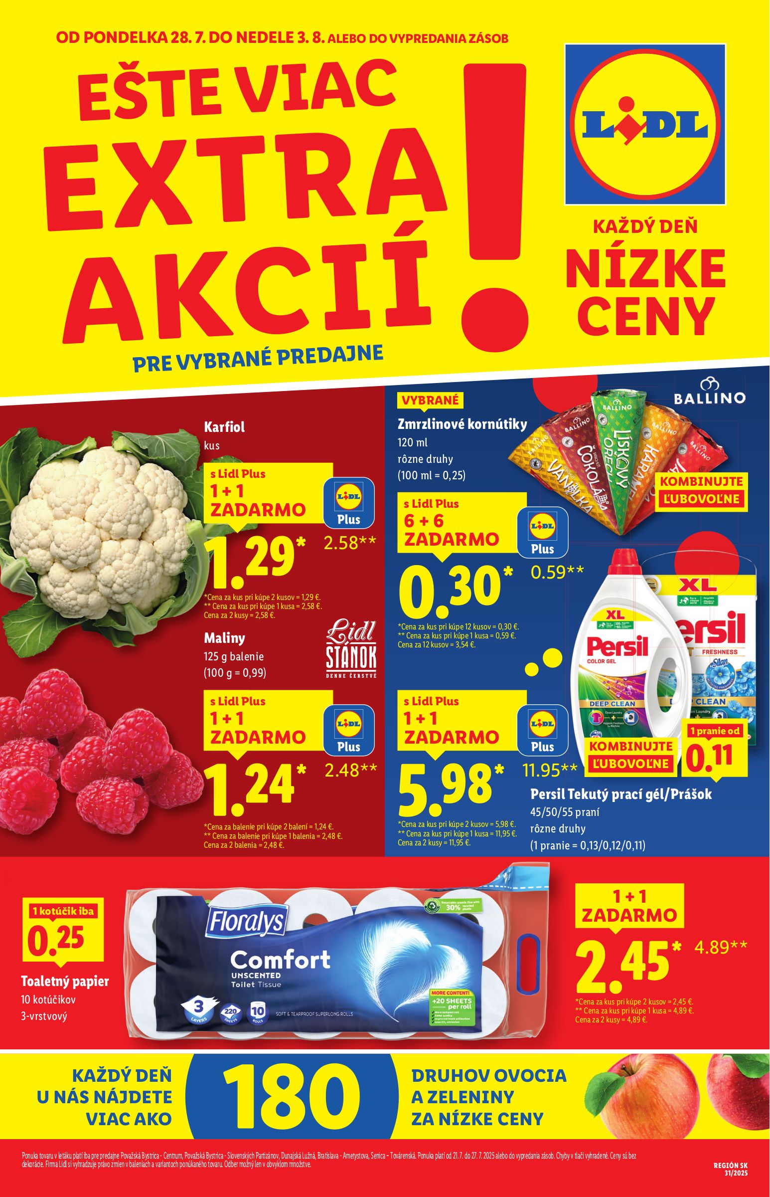 lidl - Leták Lidl - Špeciálne akcie - vybrané predajne platný od 28.07. do 03.08.