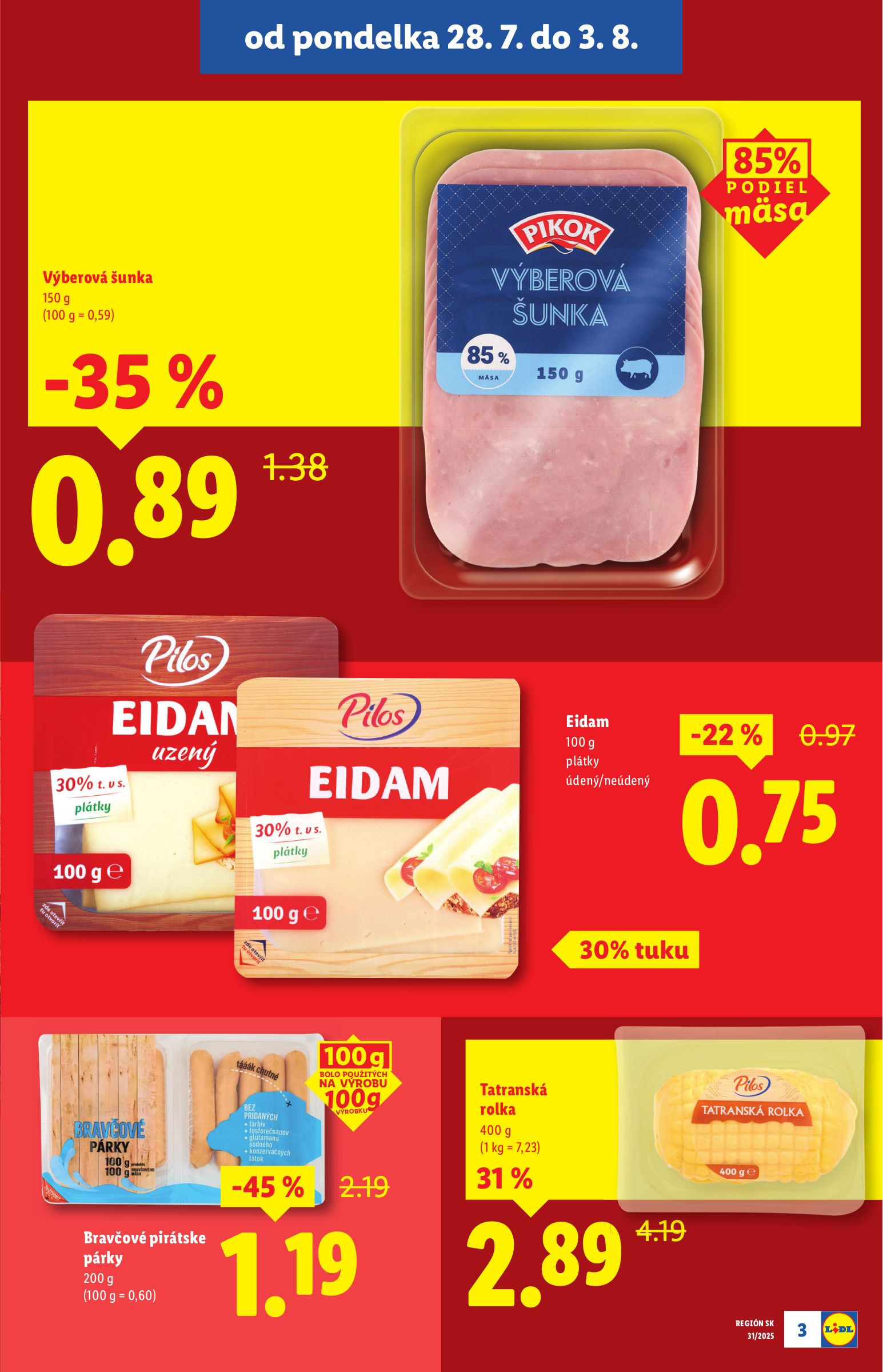 lidl - Leták Lidl - Špeciálne akcie - vybrané predajne platný od 28.07. do 03.08. - page: 3