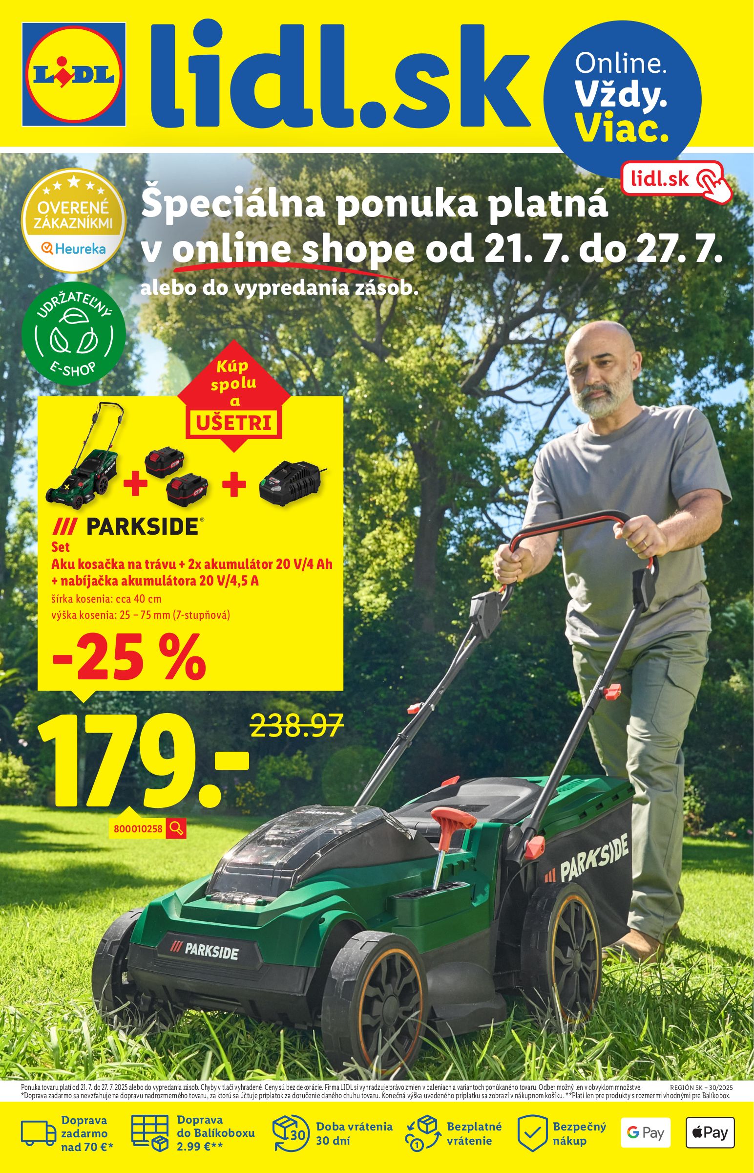 lidl - Leták Lidl.sk platný od 21.07. do 27.07. - page: 1