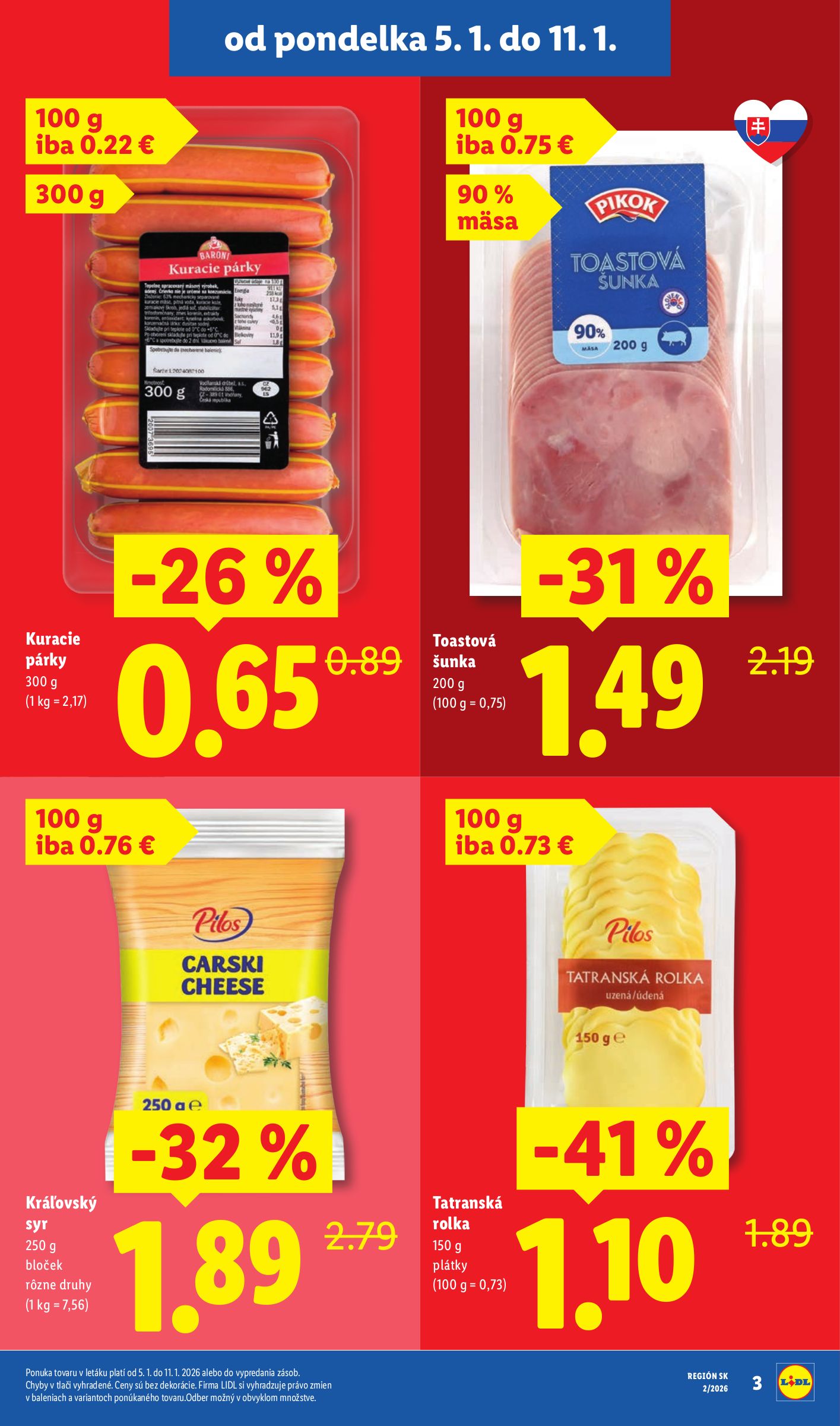 lidl - Leták Lidl - Špeciálne akcie - vybrané predajne platný od 05.01. do 11.01. - page: 3