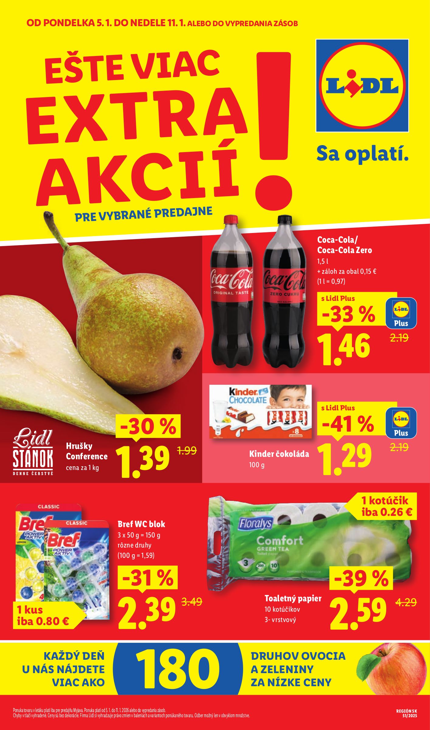 lidl - Leták Lidl - Špeciálne akcie - vybrané predajne platný od 05.01. do 11.01.