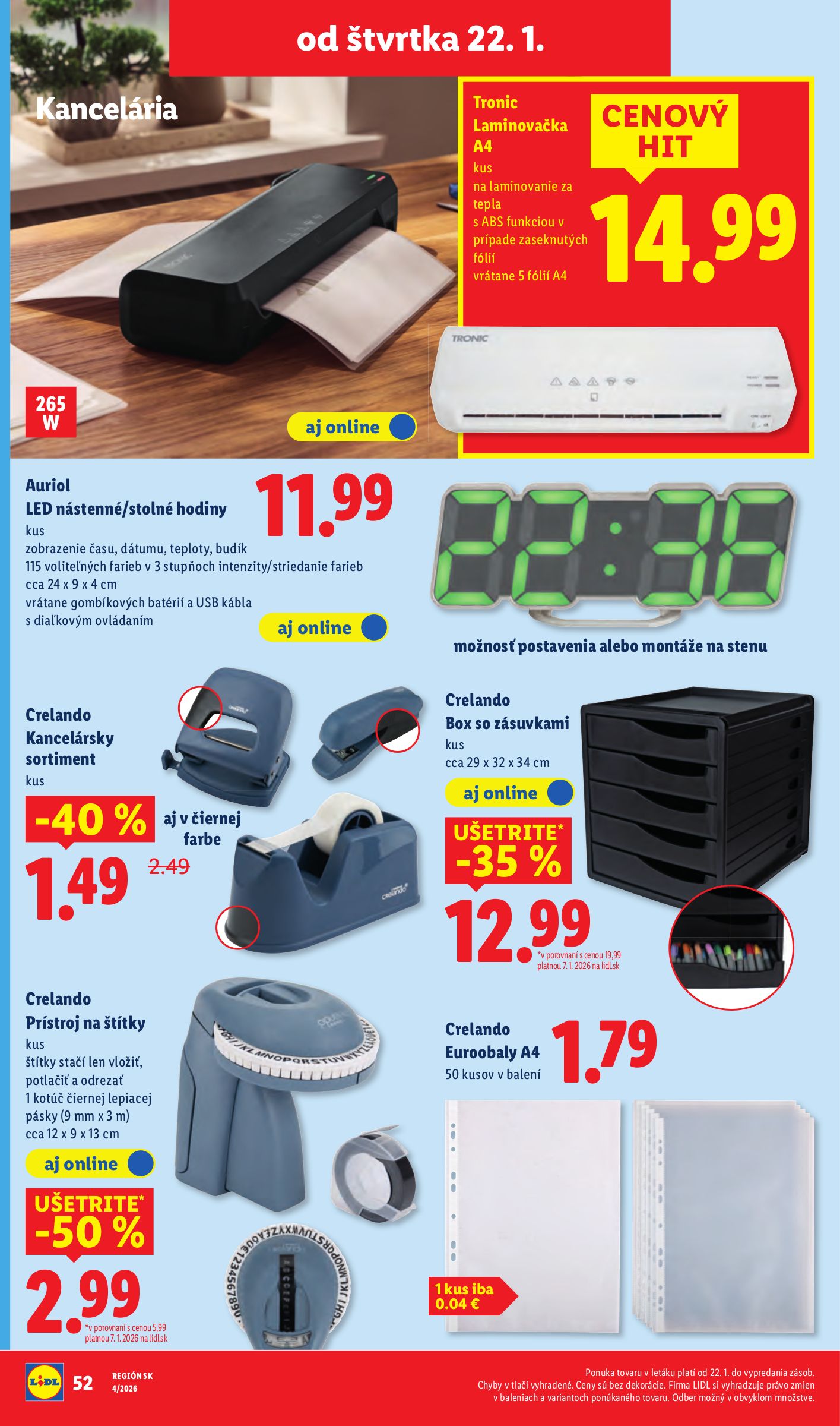 lidl - Leták Lidl platný od 22.01. do 25.01. - page: 22