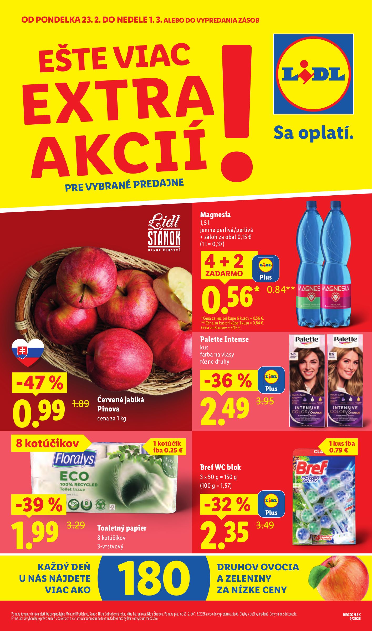 lidl - Leták Lidl - Špeciálne akcie - vybrané predajne platný od 23.02.2026 do 01.03.2026