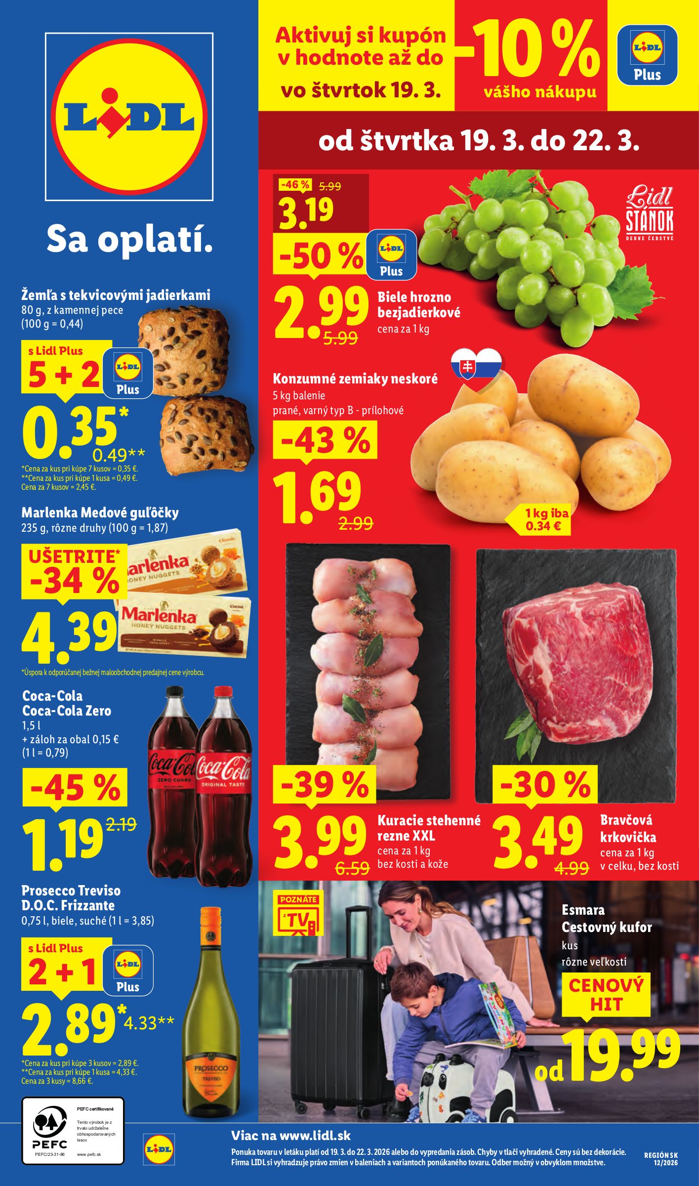lidl - Leták Lidl platný od 19.03.2026 do 22.03.2026