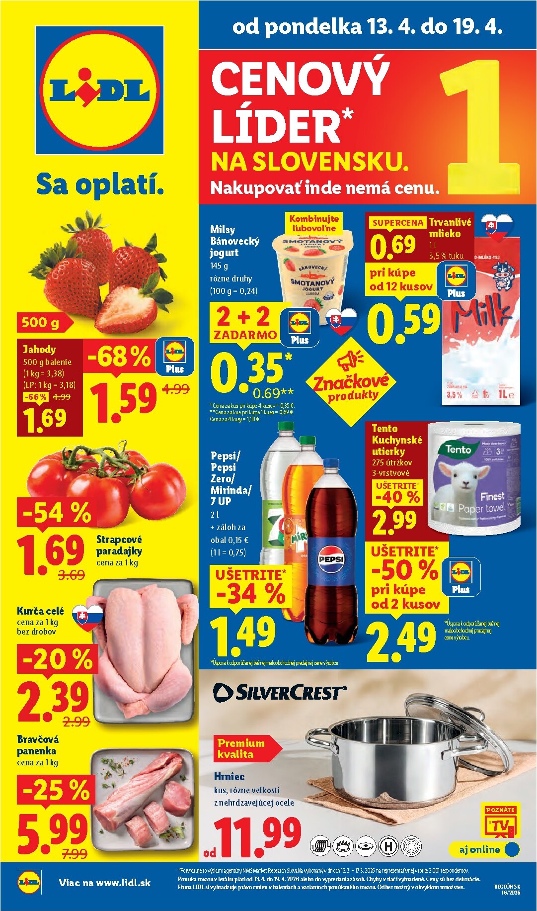 lidl - Nový leták Lidl platný od pondelka, 13.04.2026 do nedele, 19.04.2026