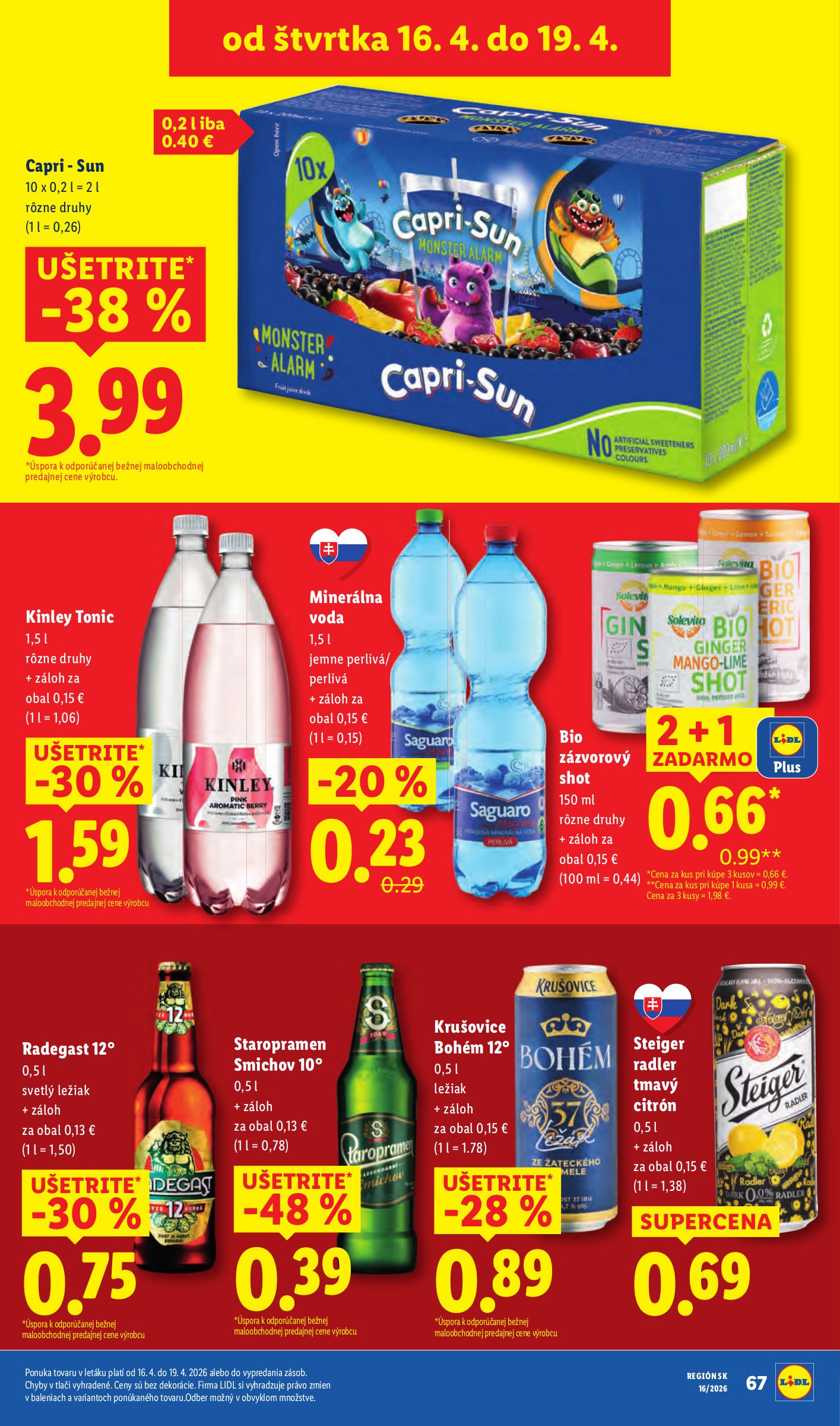 lidl - Aktuálny leták Lidl platný od pondelka, 13.04.2026 do nedele, 19.04.2026 - page: 67