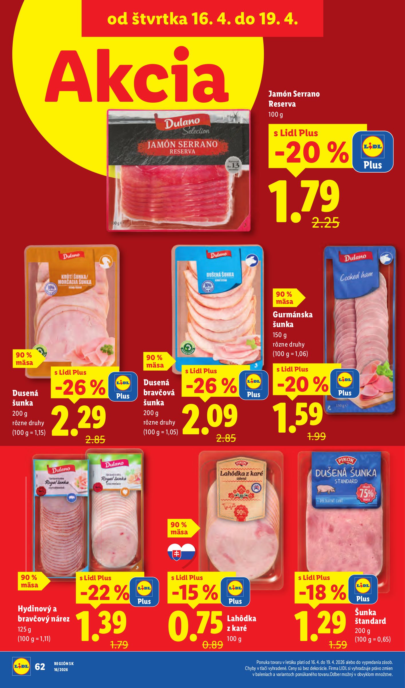 lidl - Aktuálny leták Lidl platný od pondelka, 13.04.2026 do nedele, 19.04.2026 - page: 62