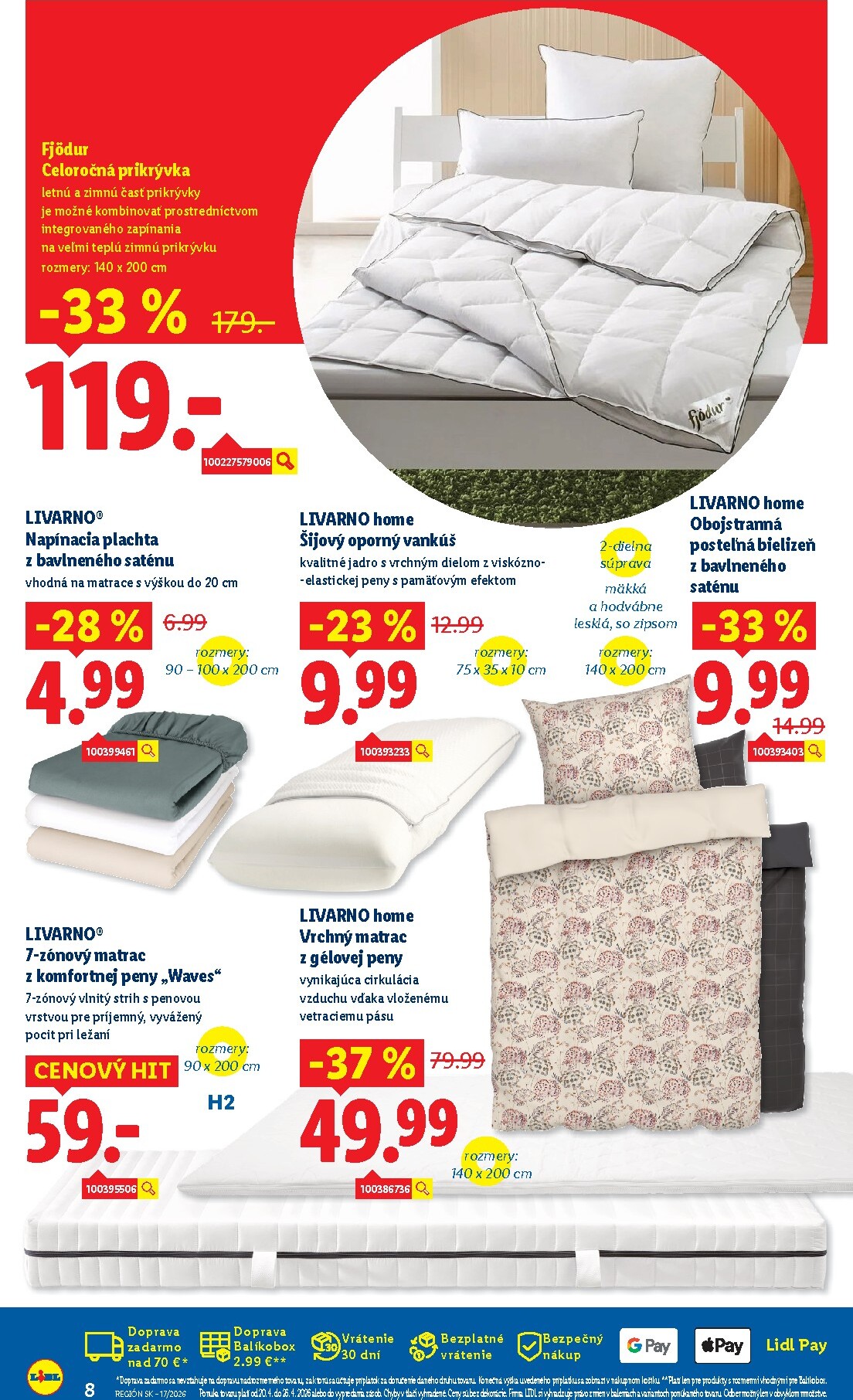 lidl - Aktuálny leták Lidl - Online ponuka od pondelka, 20.04.2026 do nedele, 26.04.2026 - page: 8