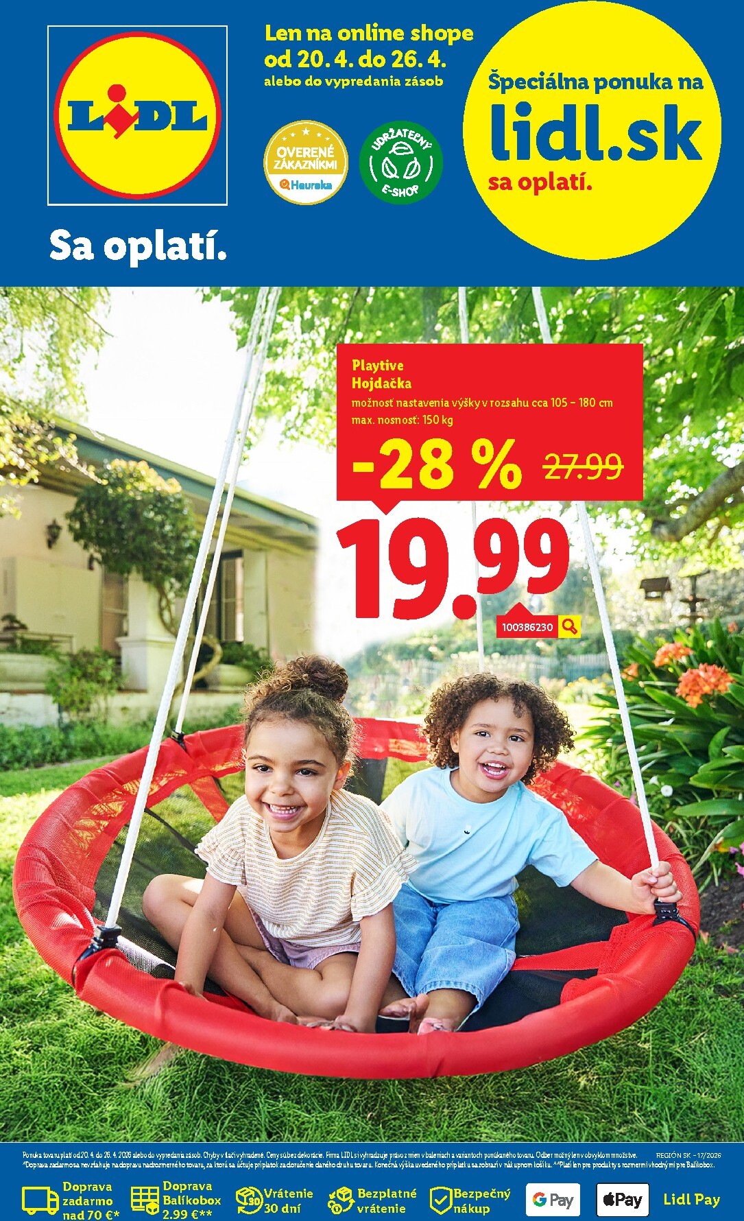 lidl - Aktuálny leták Lidl - Online ponuka od pondelka, 20.04.2026 do nedele, 26.04.2026