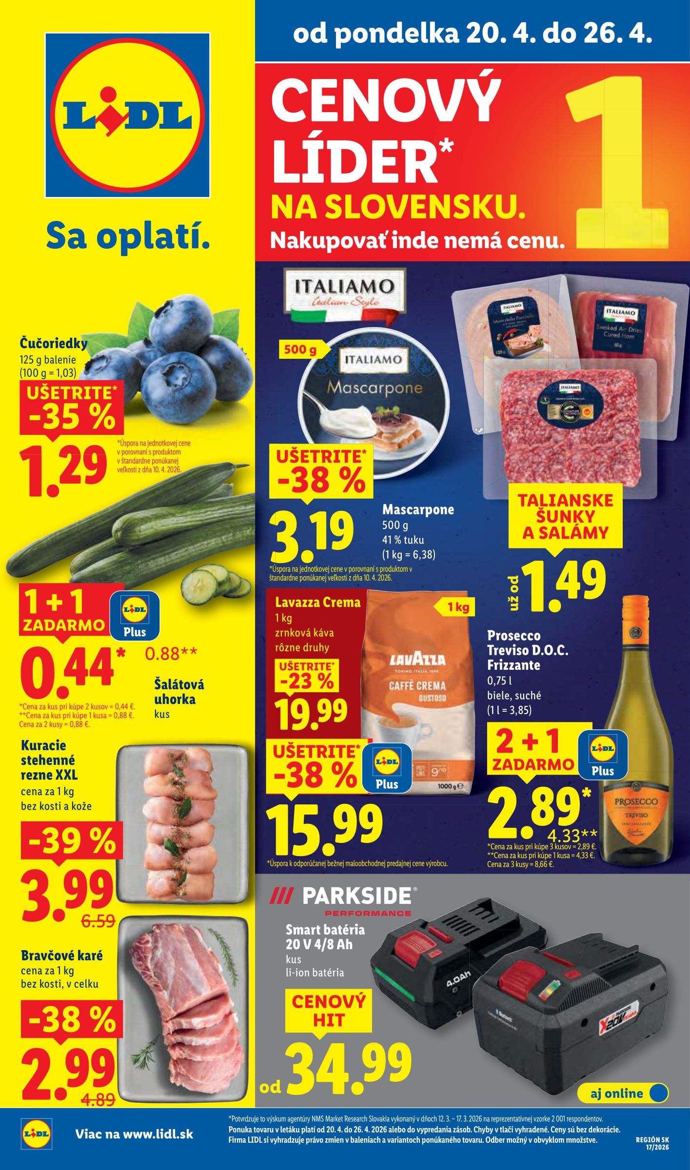 lidl - Aktuálny leták Lidl od pondelka, 20.04.2026 do nedele, 26.04.2026