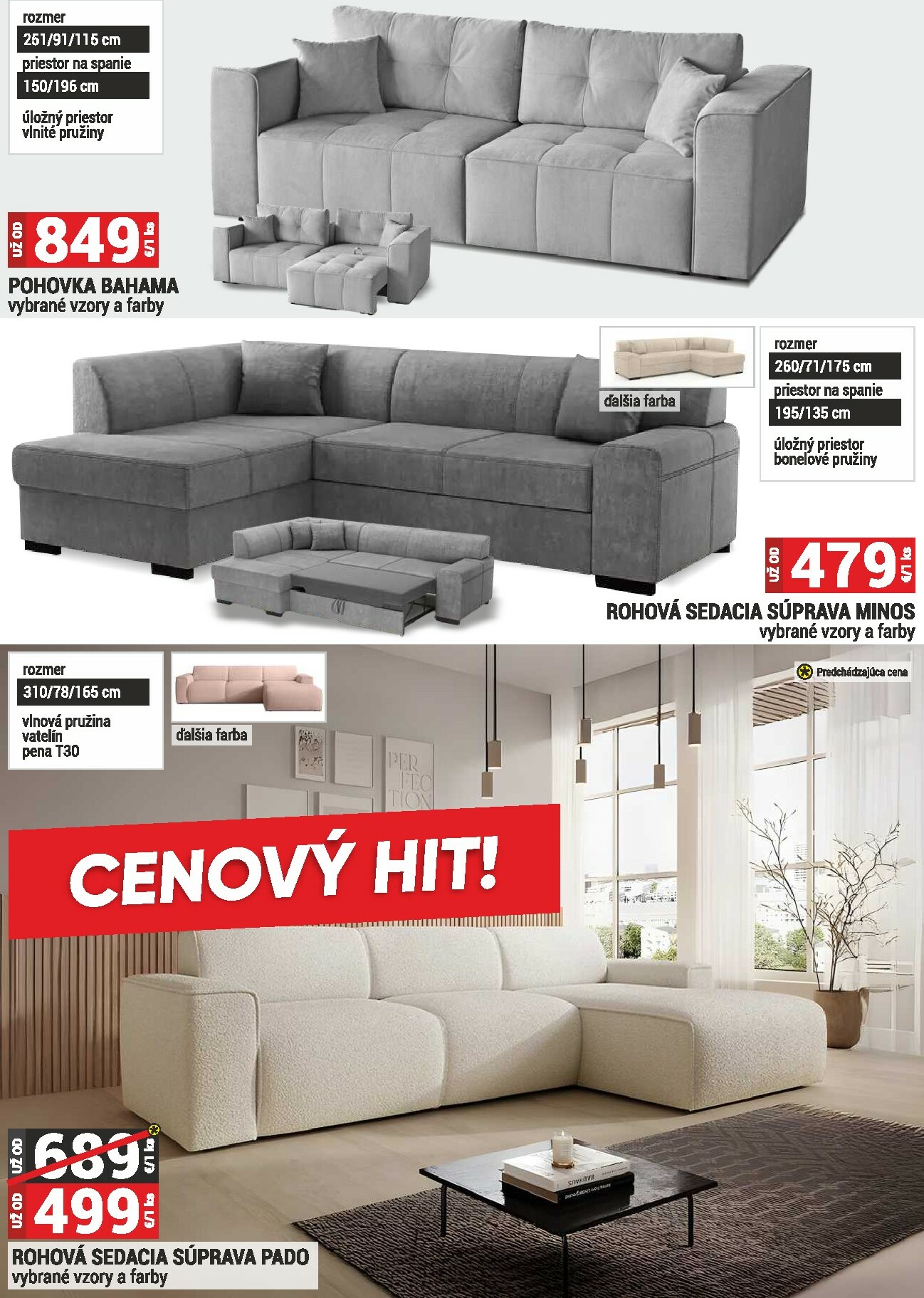 merkury-market - Leták Merkury Market - Nábytok, sedačky, matrace platný od 01.10. do 31.10. - page: 3