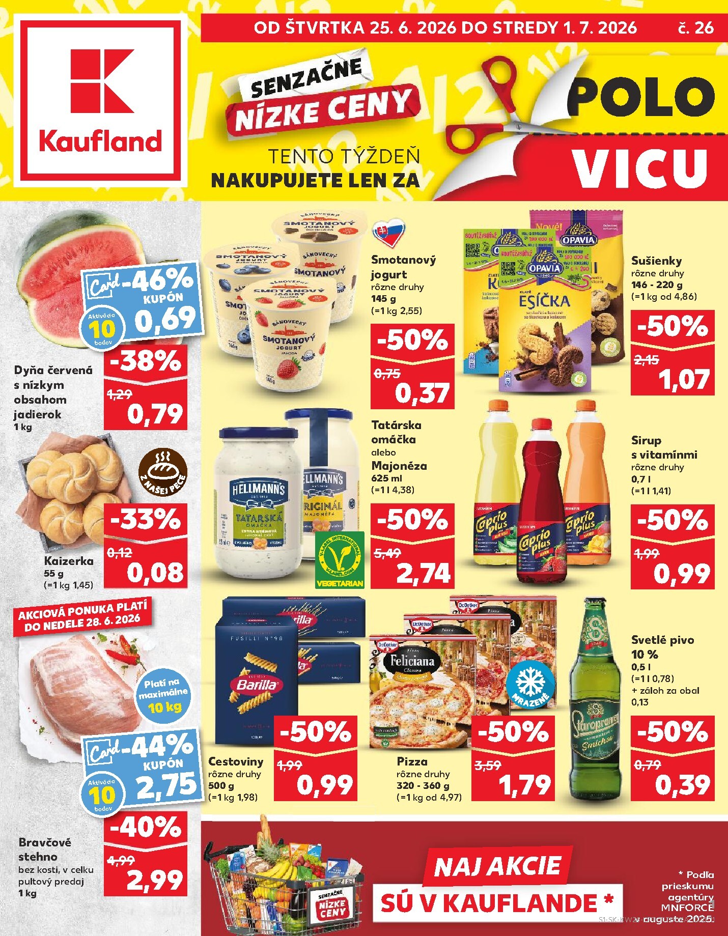 kaufland - Aktuálny Kaufland leták od štvrtka, 25.06.2026 do stredy, 01.07.2026