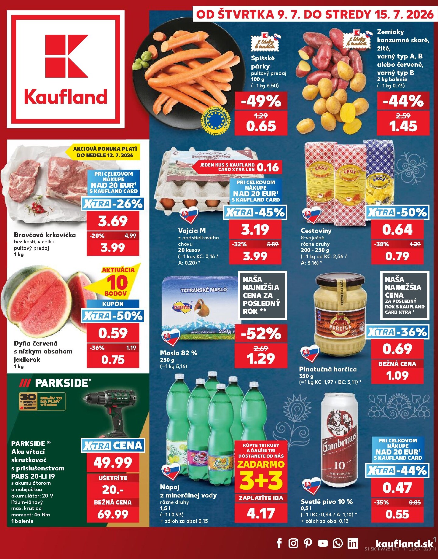 kaufland - Nový Kaufland leták od štvrtka, 09.07.2026 do stredy, 15.07.2026