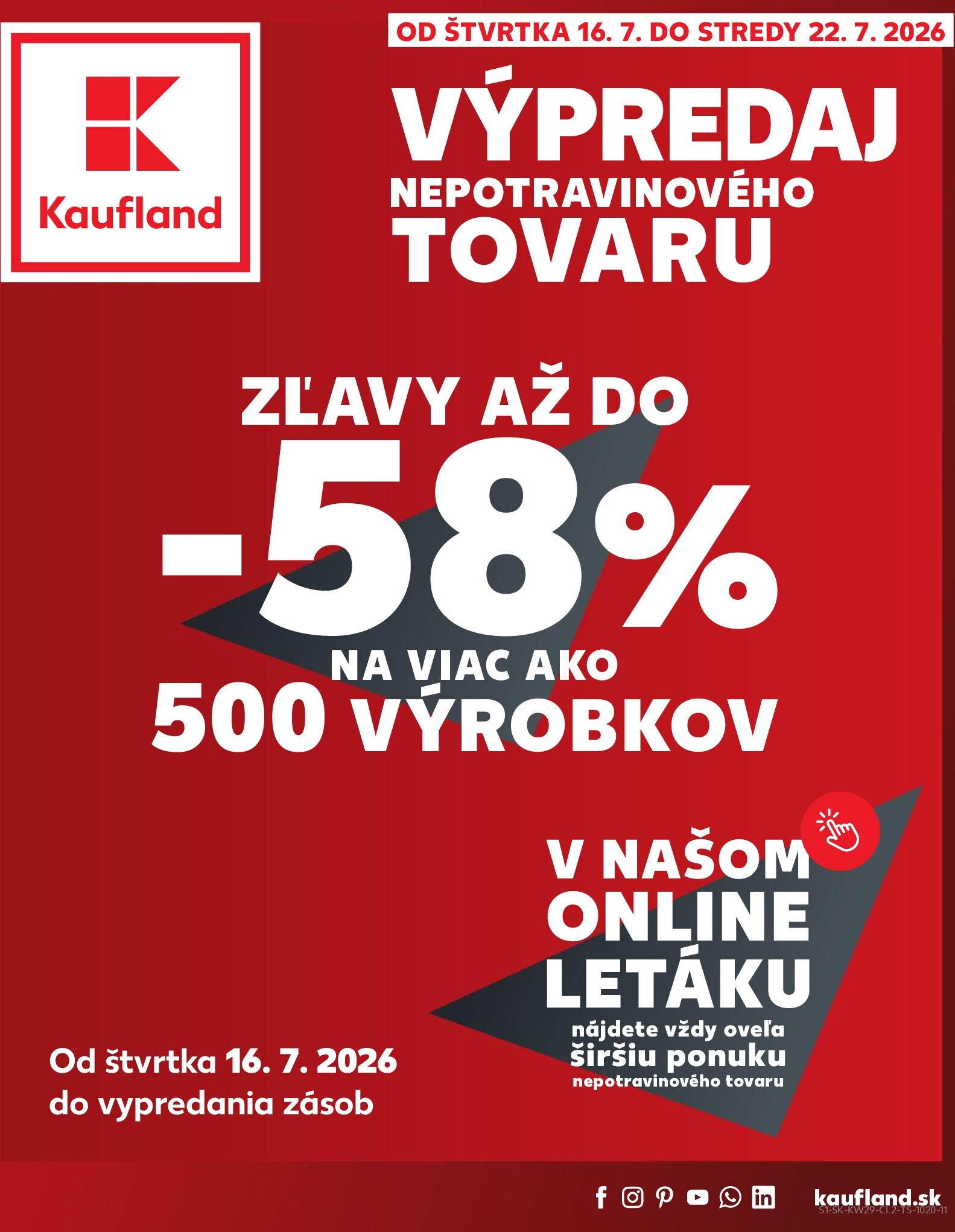 kaufland - Nový Kaufland leták od štvrtka, 16.07.2026 do stredy, 22.07.2026