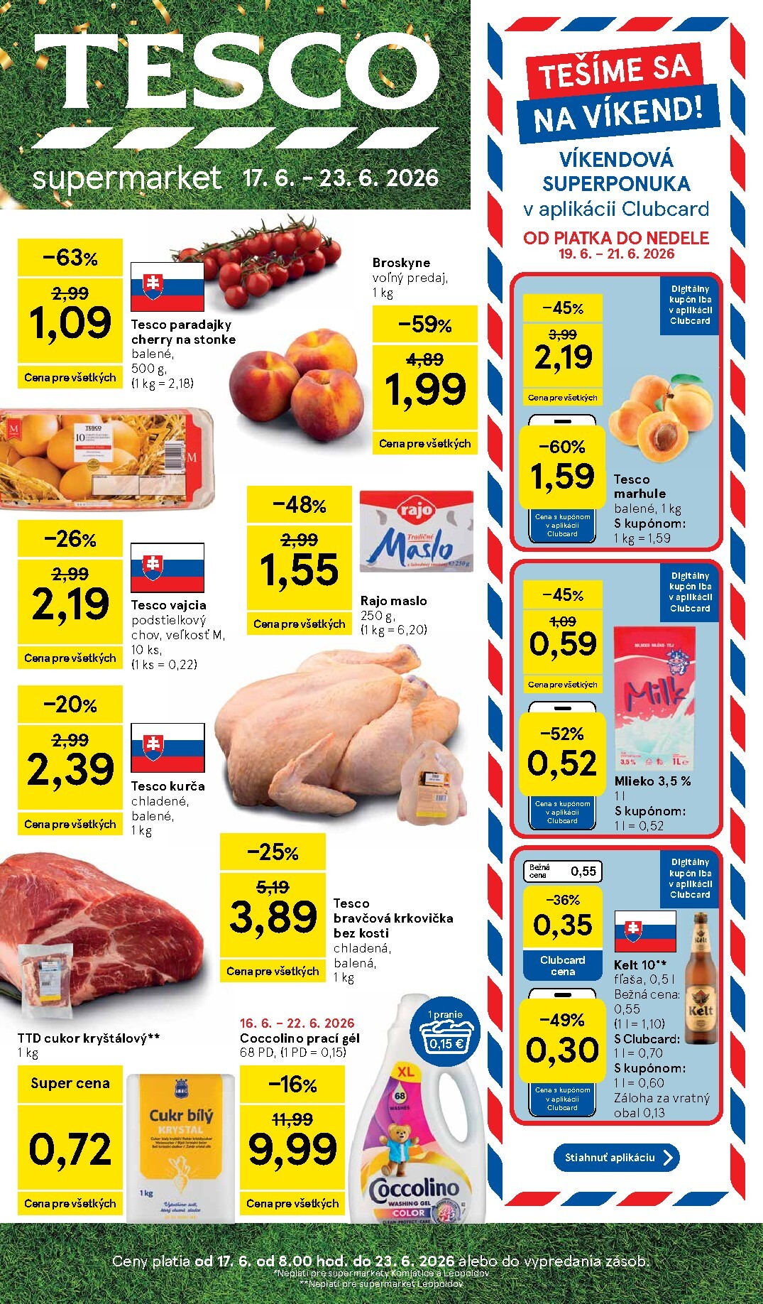 tesco - Nový Tesco supermarket leták od stredy, 17.06.2026 do utorka, 23.06.2026